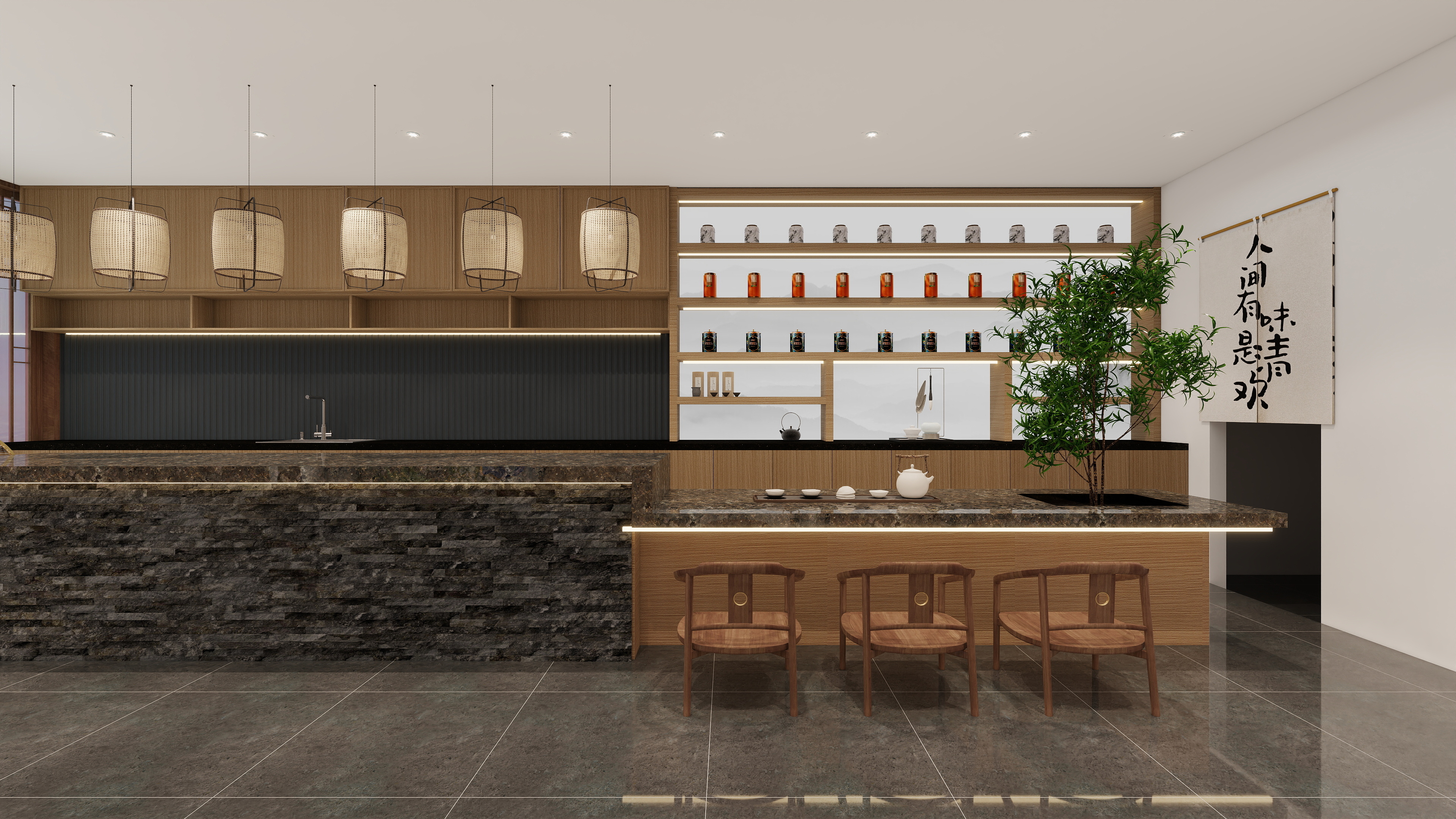 胖头鱼设计-杨柳青中式300㎡茶室-装修设计方案