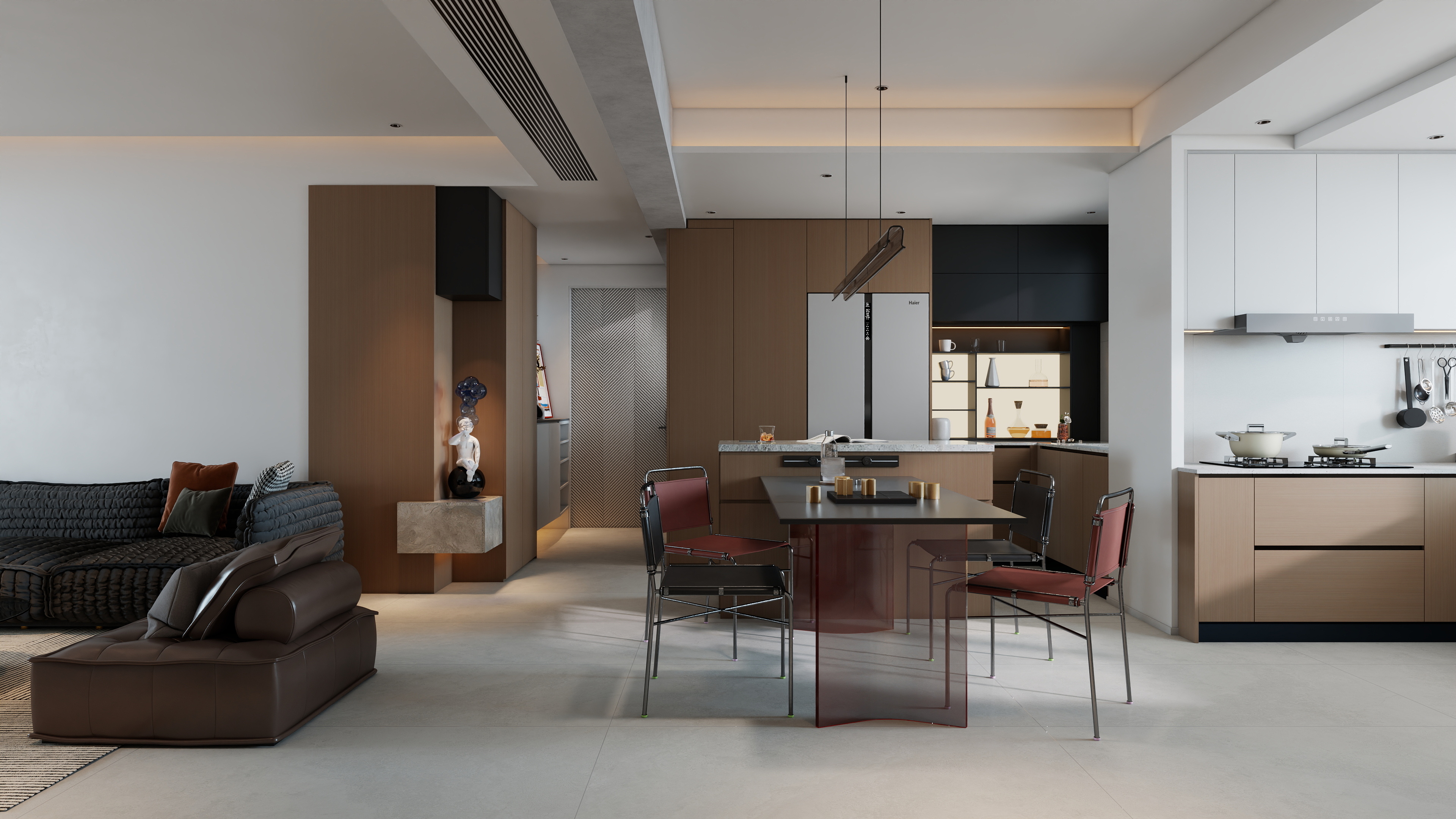 一木设计宇哥-意式极简128平-装修设计方案