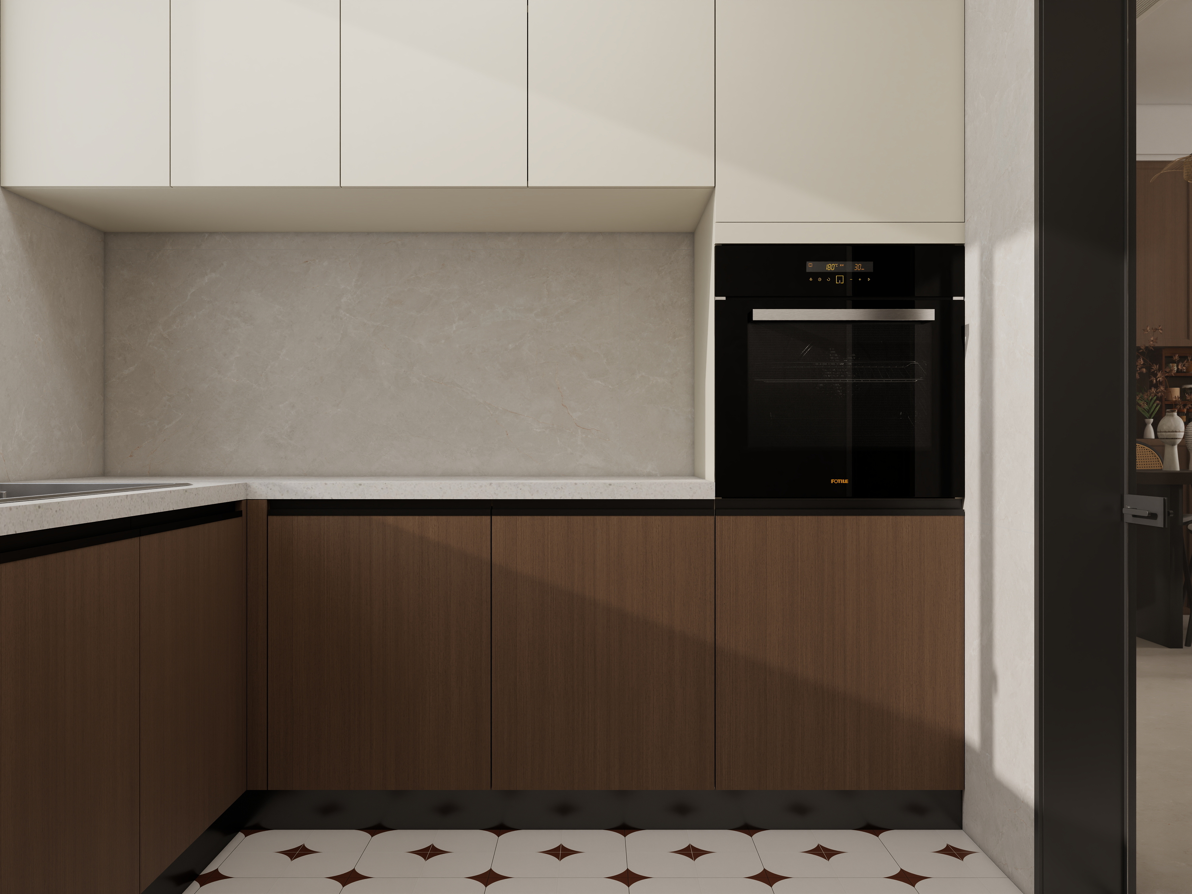 庄育霖-明玥春江94平原木中古风3室装修效果图