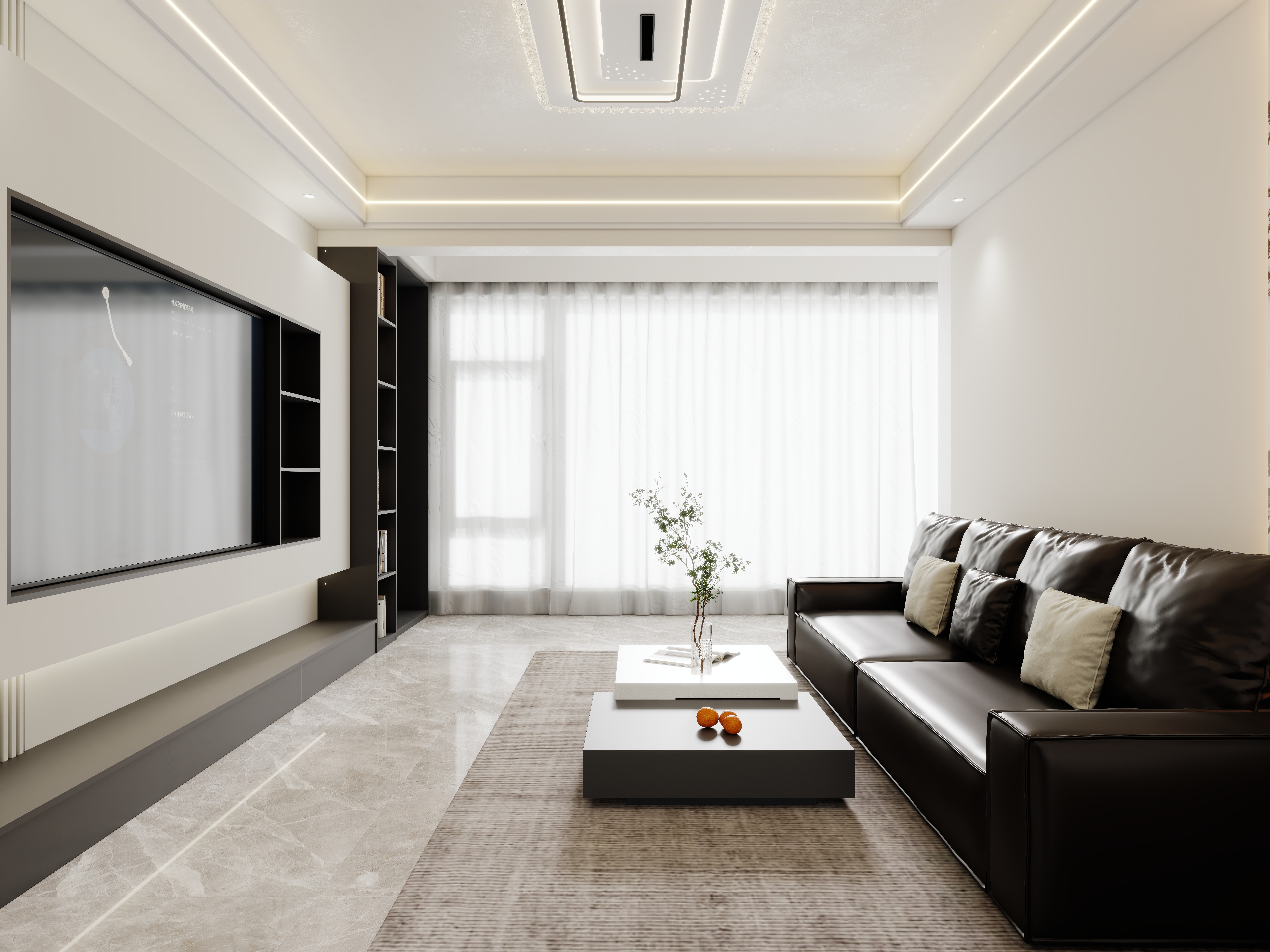 壹诺设计工作室-104㎡3室-现代简约装修效果图