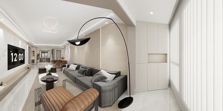 设计吗喽-河山郡130-7-1401现代轻奢-装修设计方案