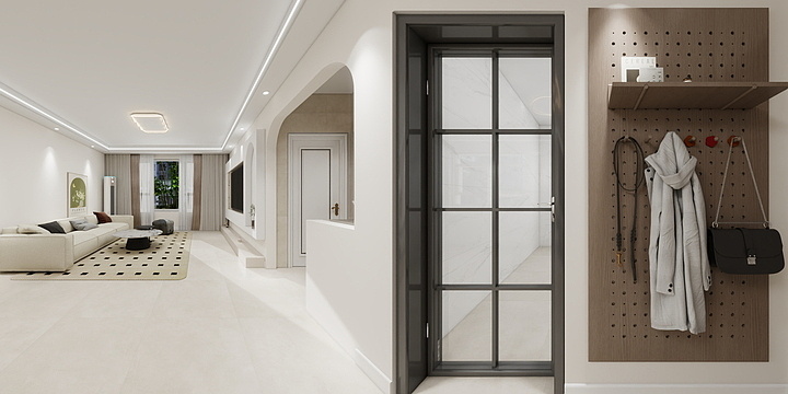 室内设计师官官-双丰学府118平奶油风-装修设计方案