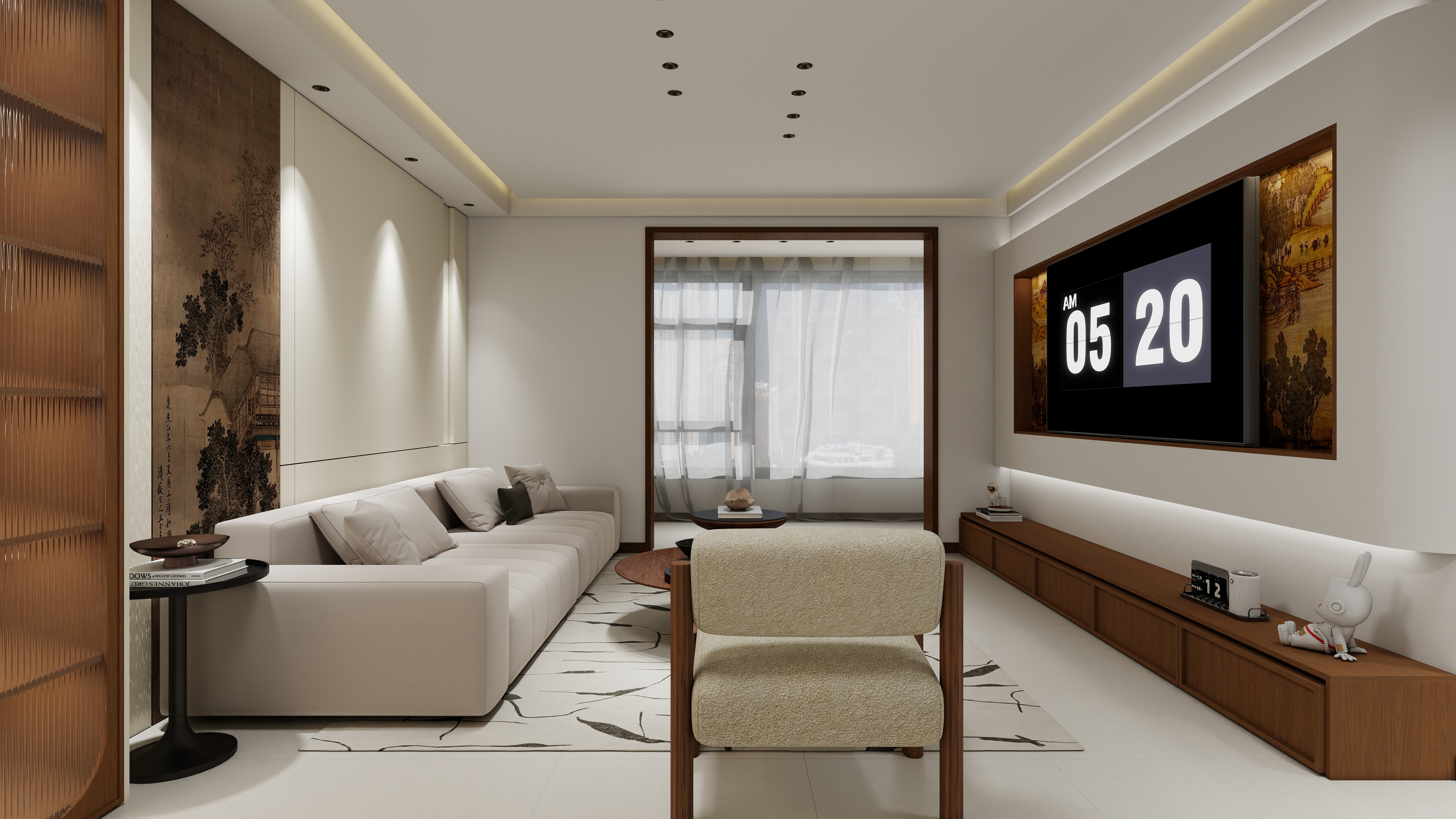 天水全案设计师白老师-保利和光尘樾115㎡3室装修效果图