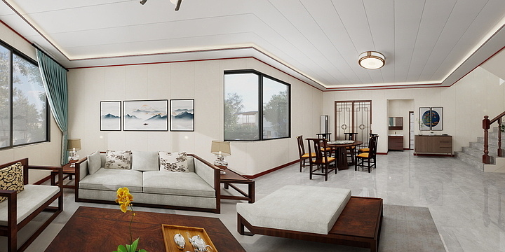 设计师汪书瑶-华阴贠府别墅0512-装修设计方案