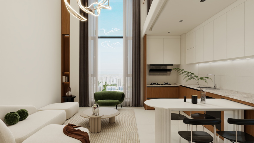 一叶design-银泰花园56㎡装修效果图