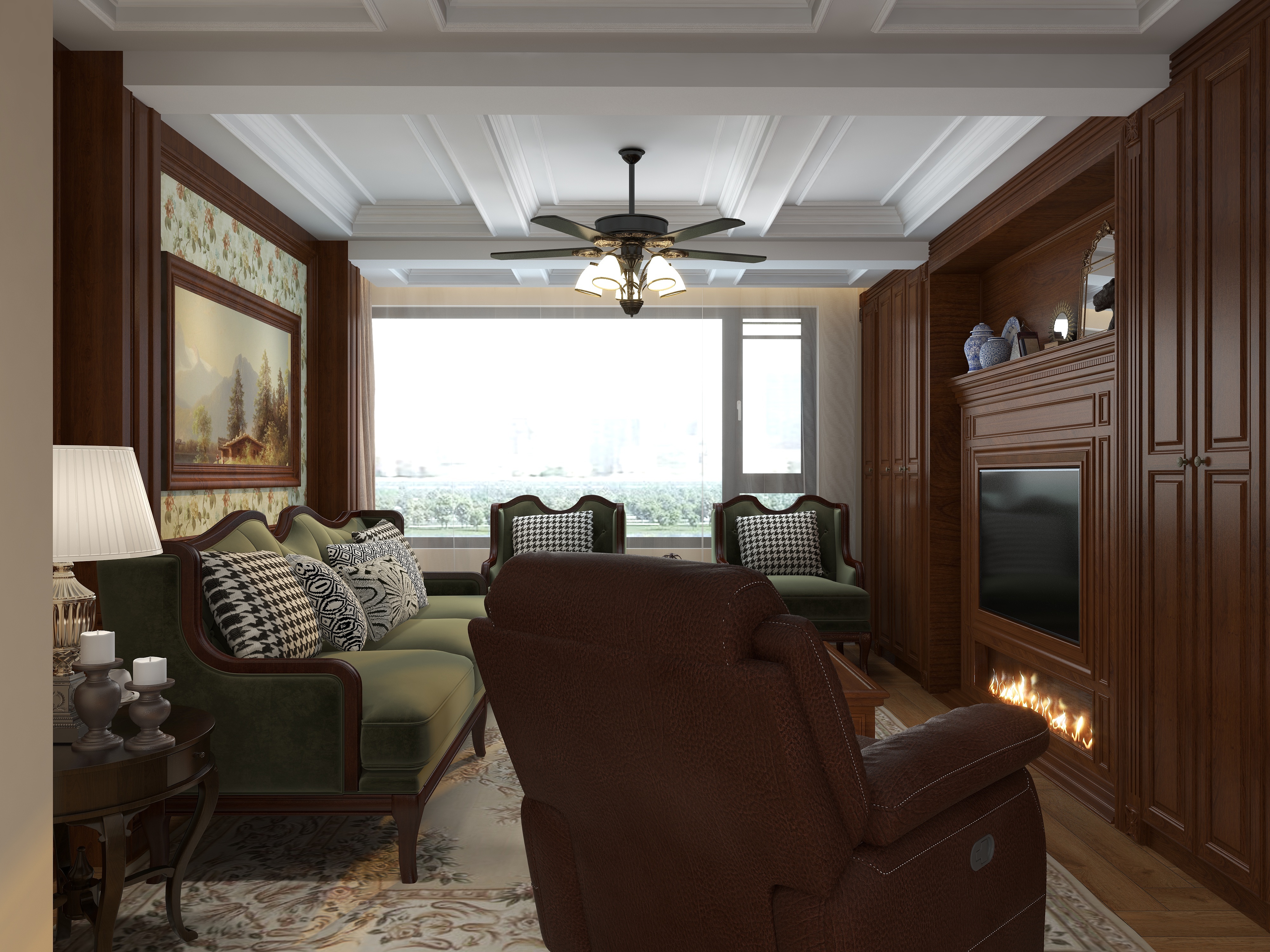 Tian11-正弘悦府-121-美式复古装修效果图