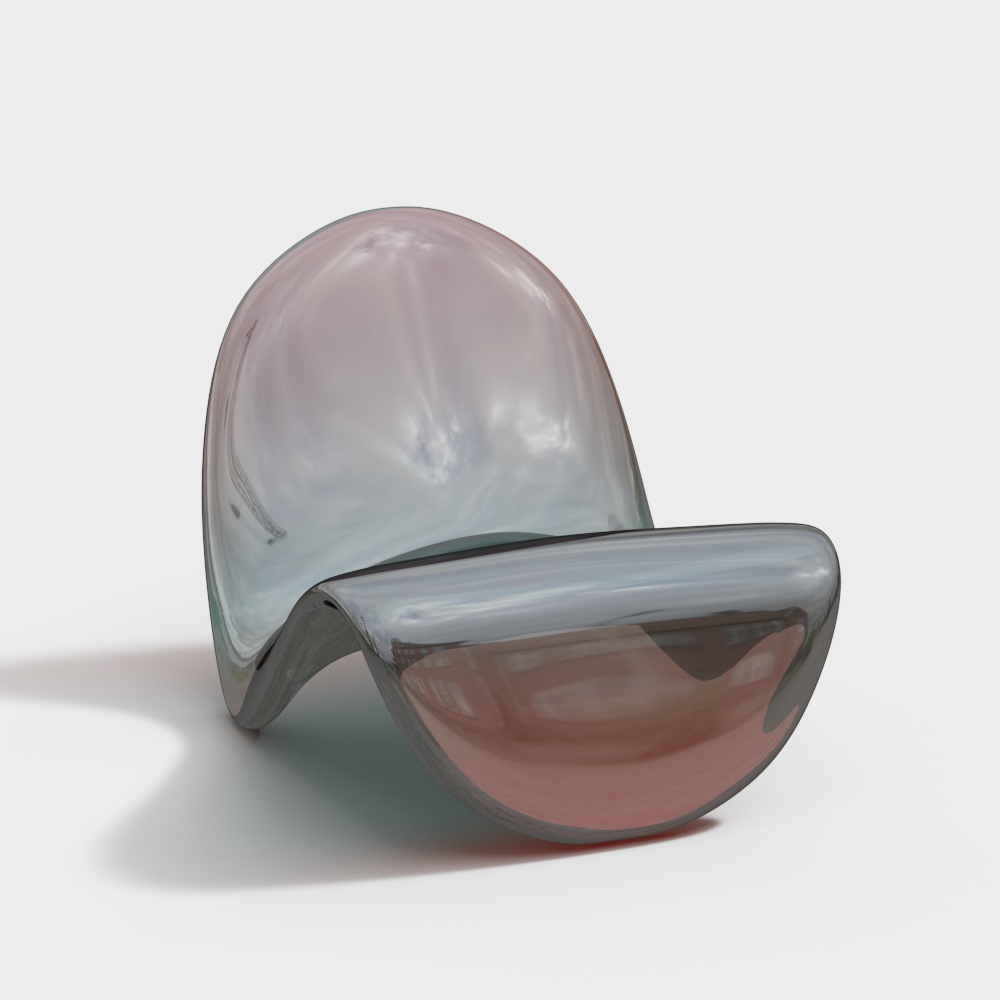 现代亚克力休闲椅3D模型