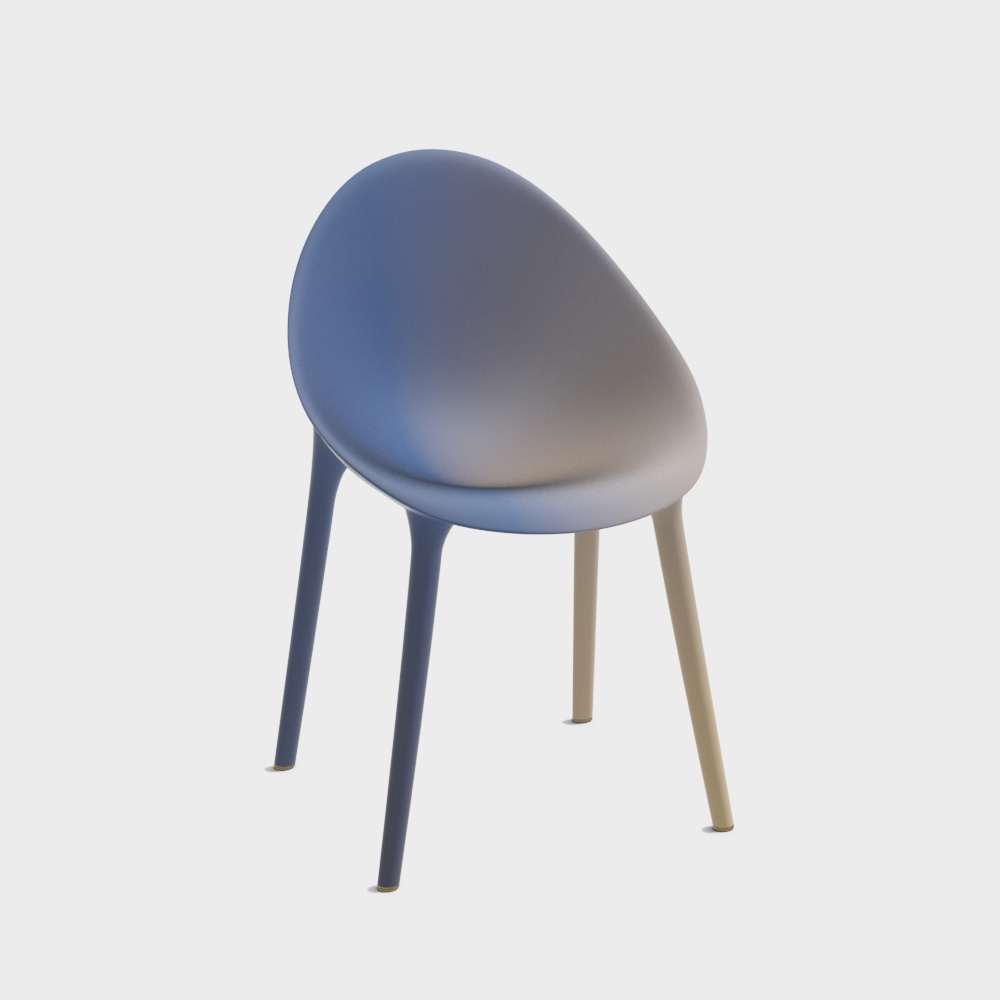 现代渐变色休闲椅3D模型