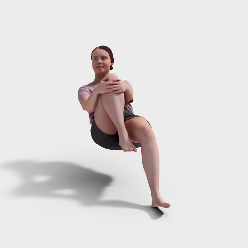 坐着的女人3D模型