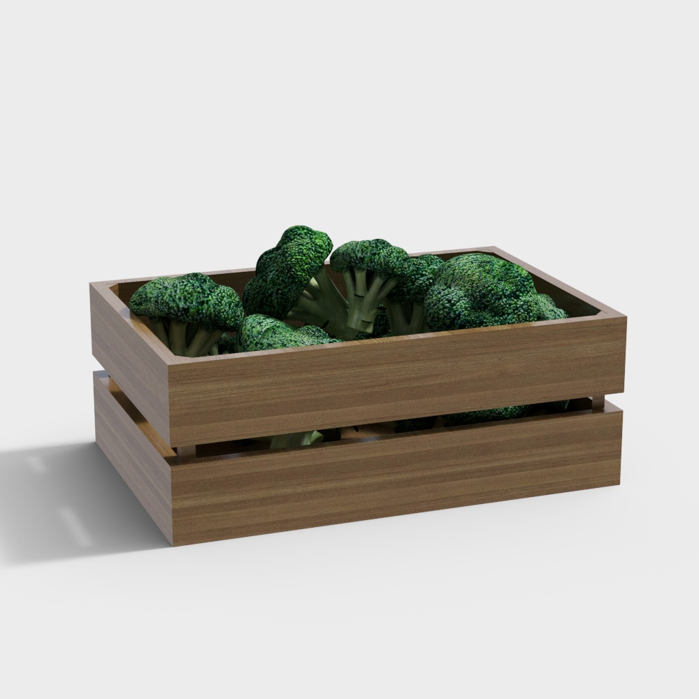 西兰花储物箱3D模型