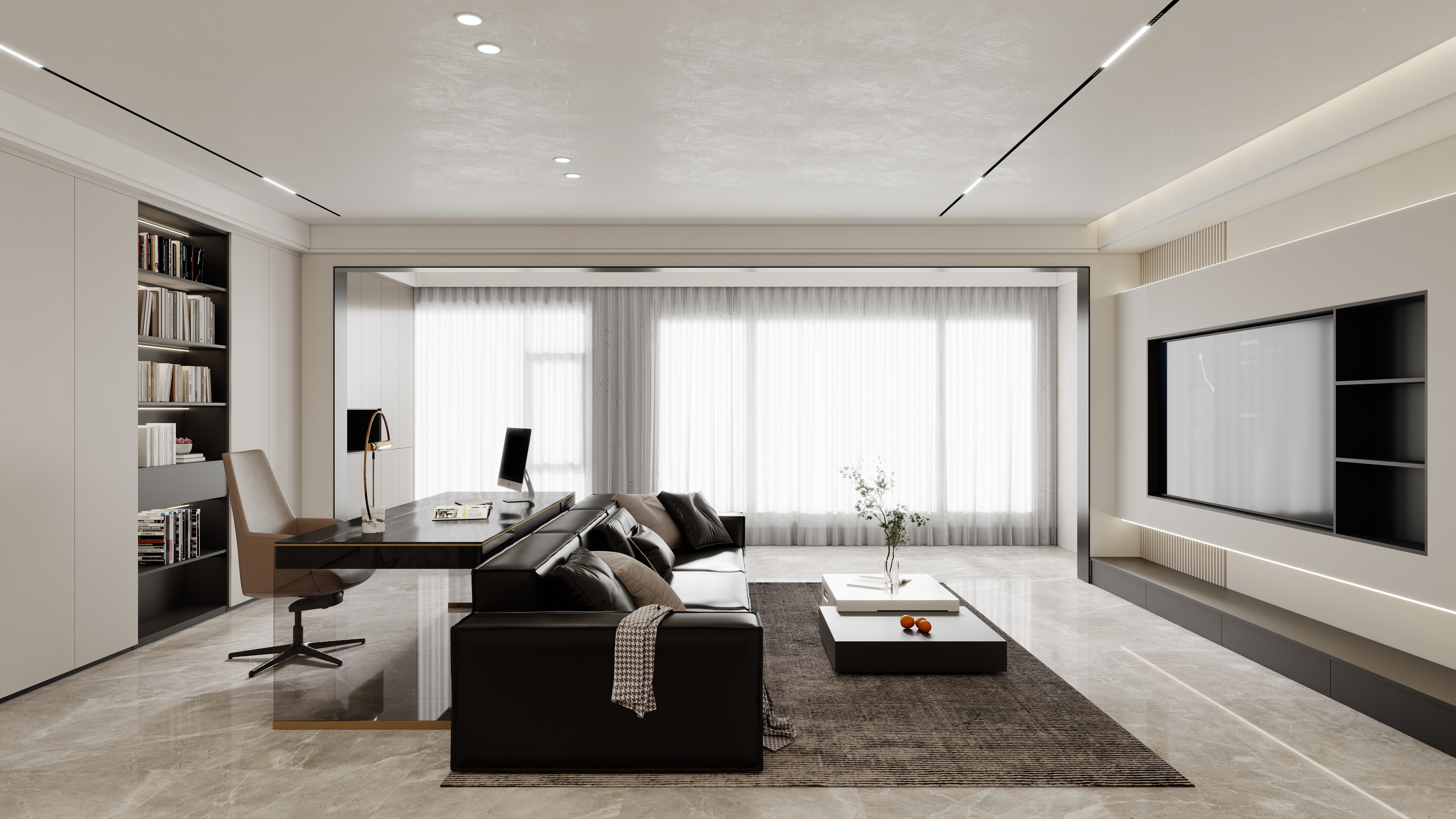 壹诺设计工作室-148㎡4室-现代简约装修效果图