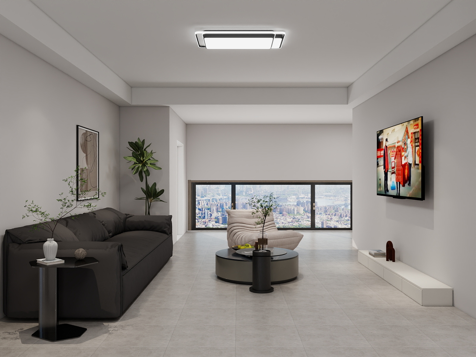 吴爽-137m²现代轻奢风格设计装修效果图