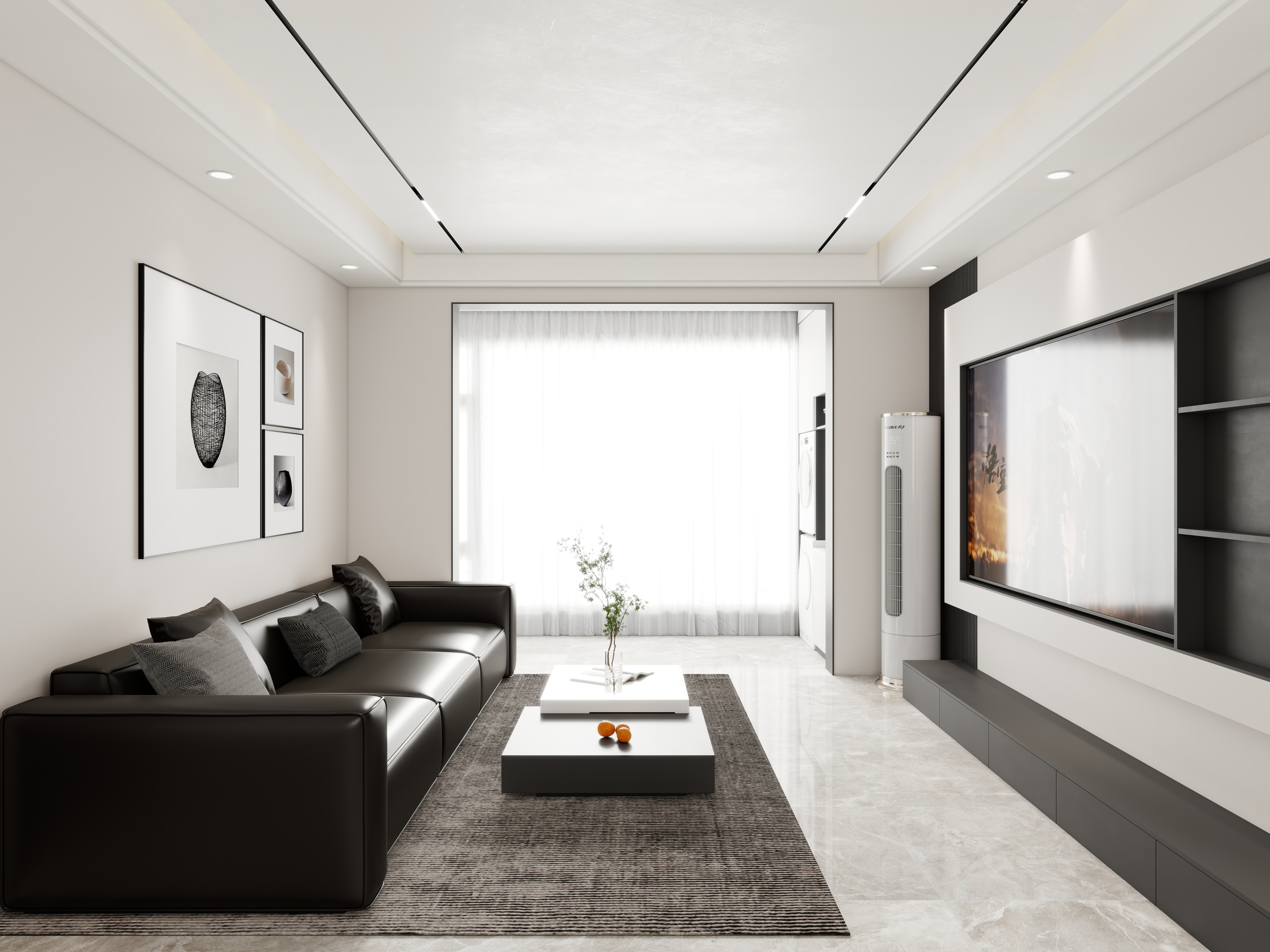 壹诺设计工作室-星云国际106㎡3室装修效果图