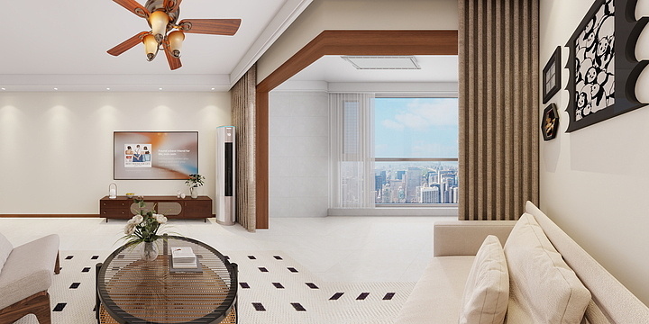 河南全案设计-大地丽都4期8#1-1202-装修设计方案