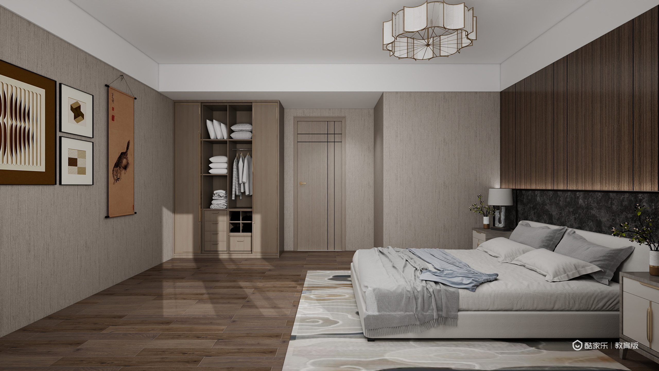 历歌-平顶山工业职业技术学院  李金香2一层主卧装修效果图第2张