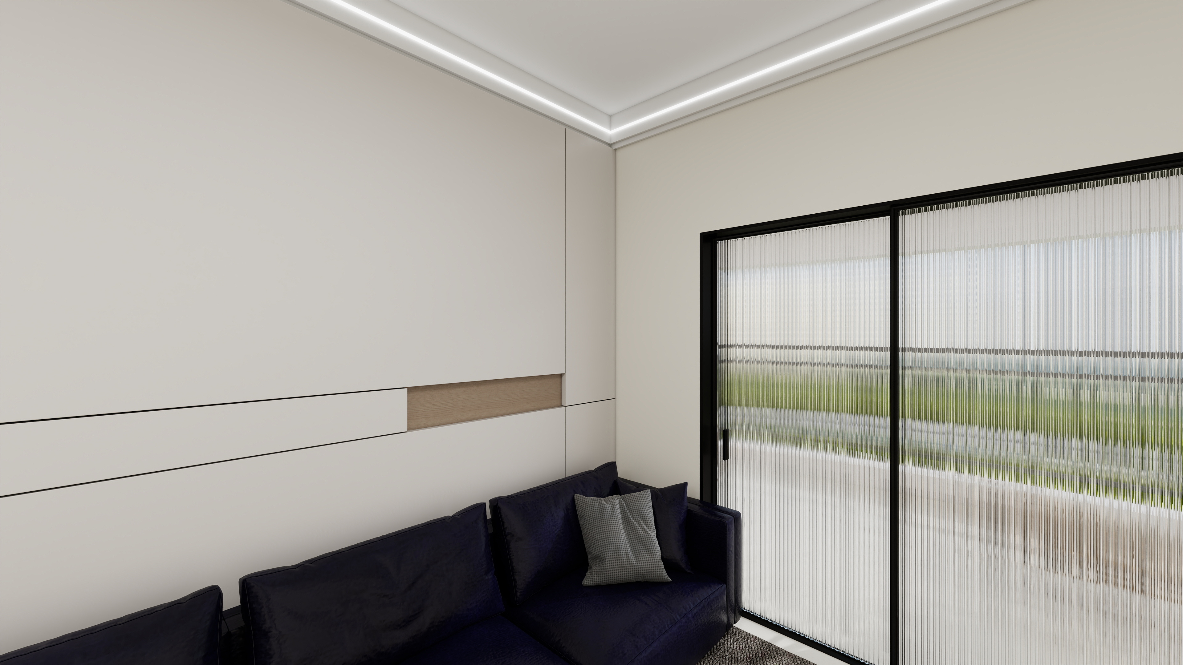 艺辉设计工作室-黎明之城现代简约75㎡2室装修效果图