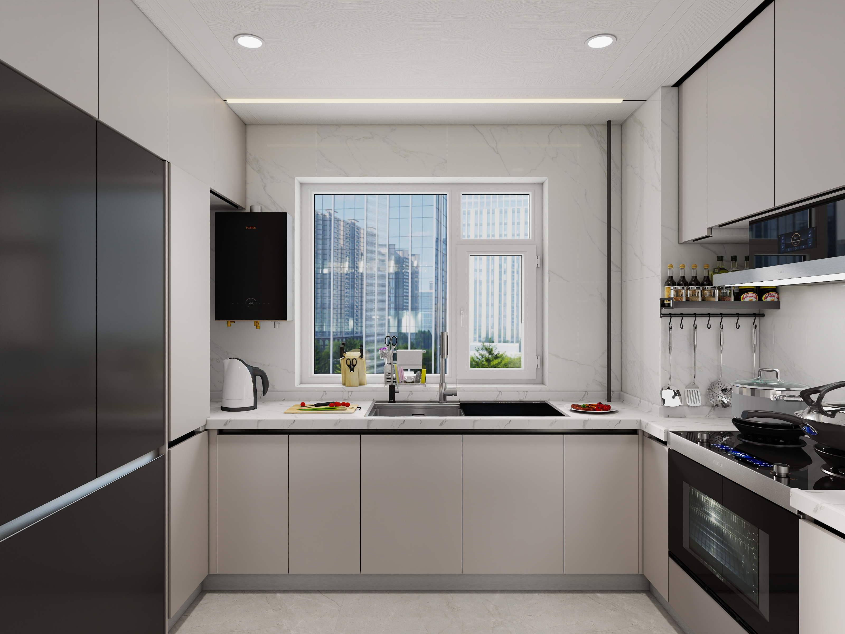 凉城故人杨某人-正立-关川景湾6栋2单元U型厨房5.7平-装修设计方案