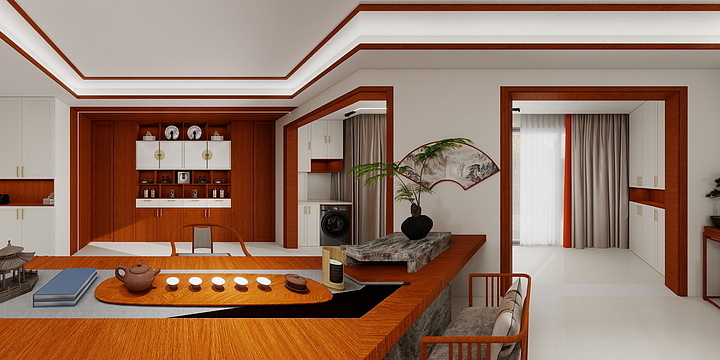 室内设计师苏苏-长城陇能家园新中式-装修设计方案