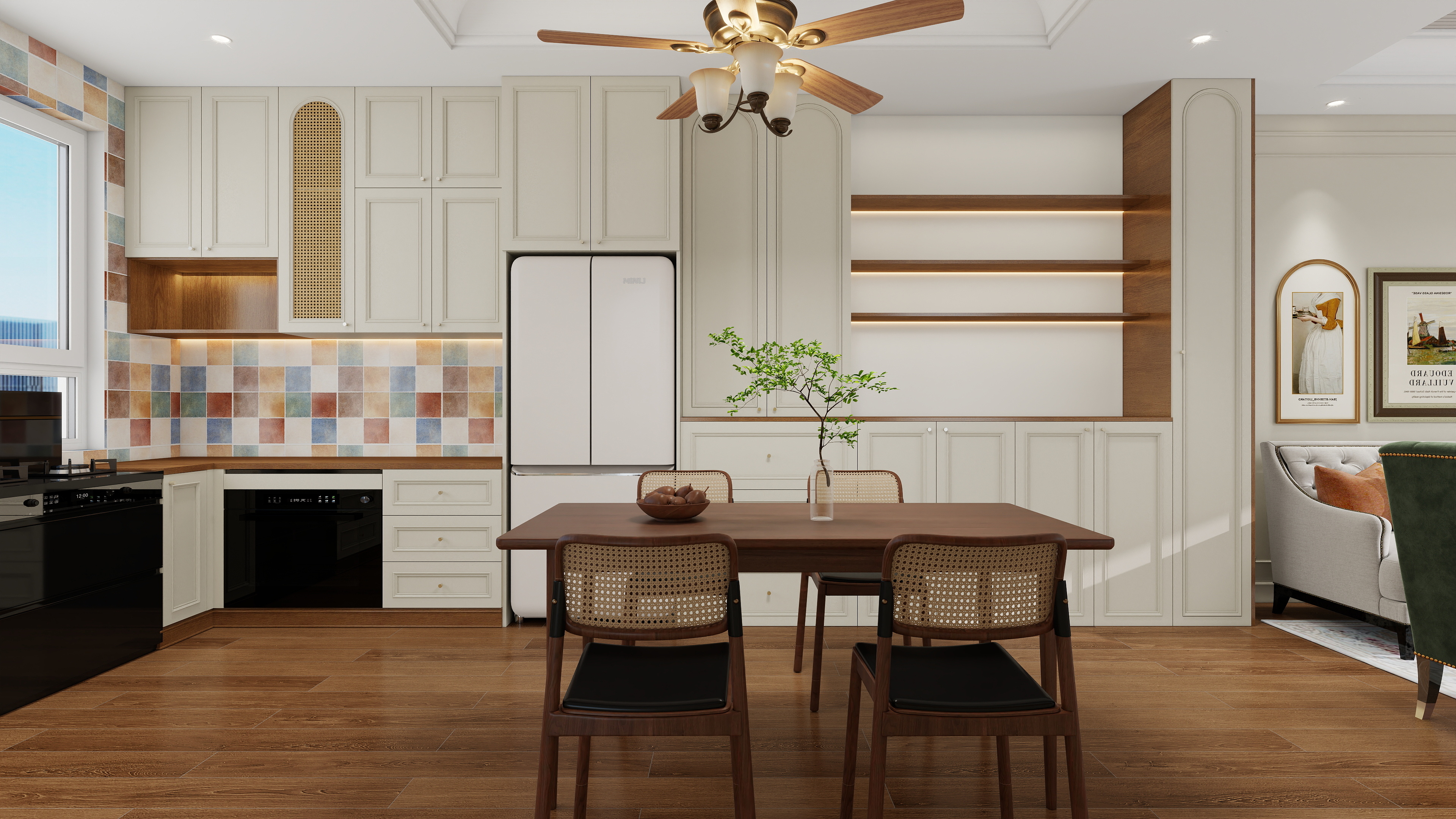 张岩-鹿鸣湾复式楼美式田园装修效果图