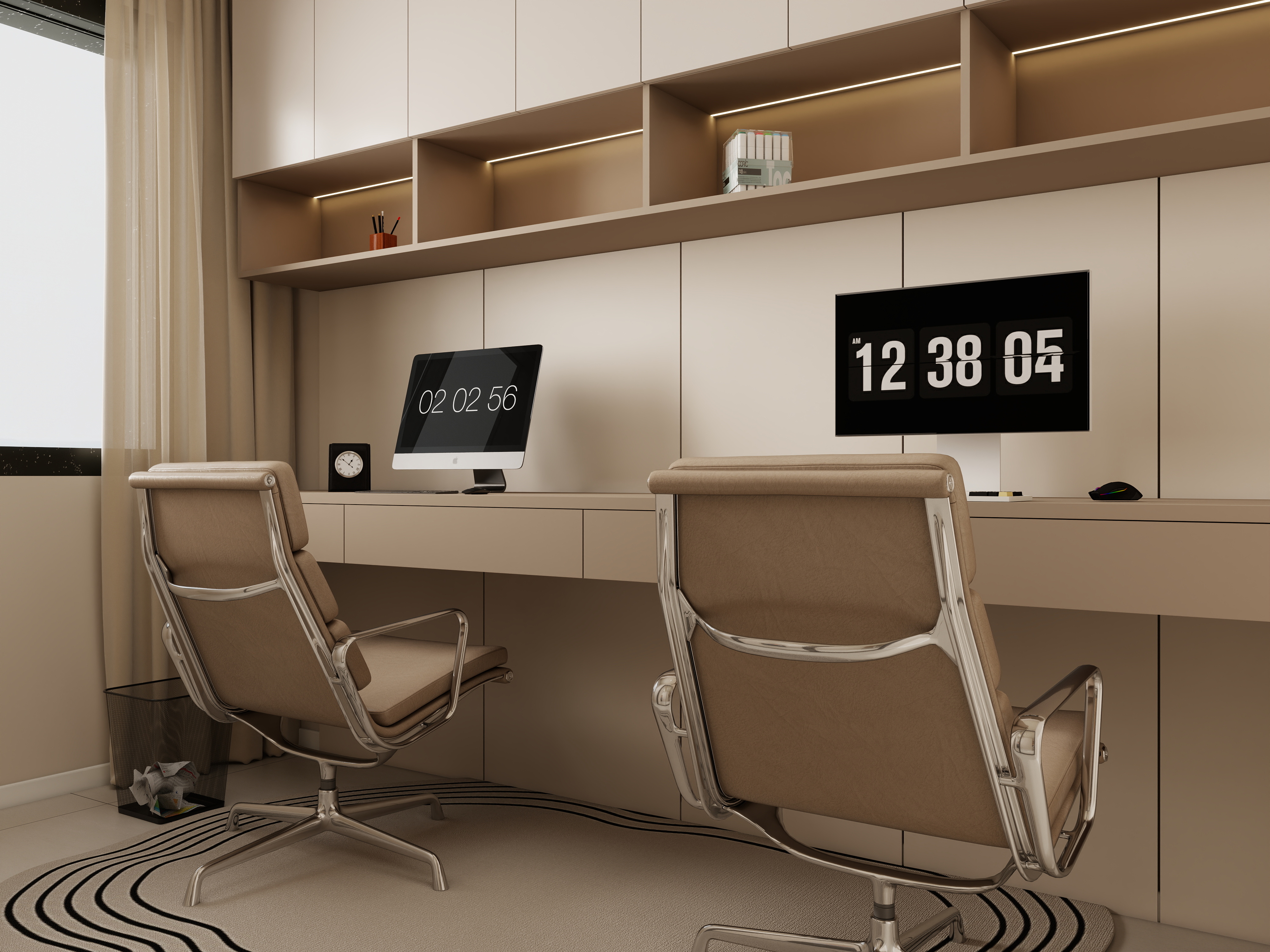 李佳洋-锦绣江山119平奶油原木风4室装修效果图