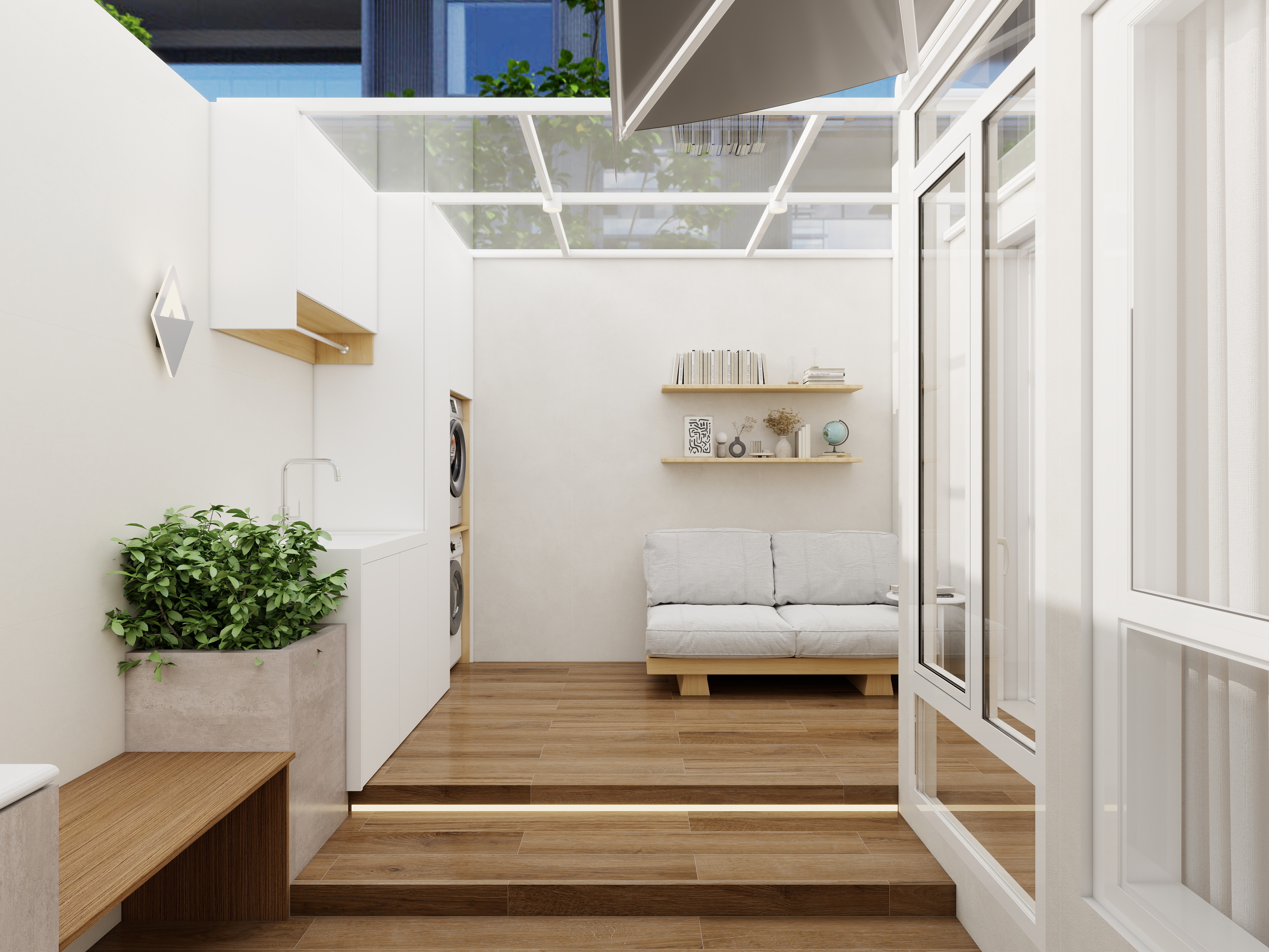 李佳洋-东泉小区62平原木风1F带院装修效果图