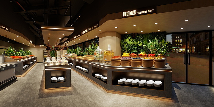 青争女青-自助餐-装修设计方案