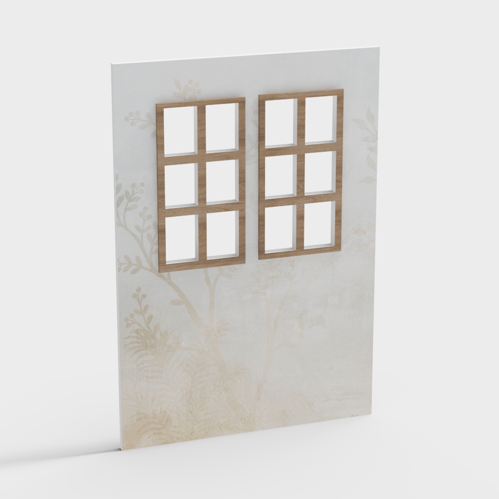 活动窗户背景3D模型