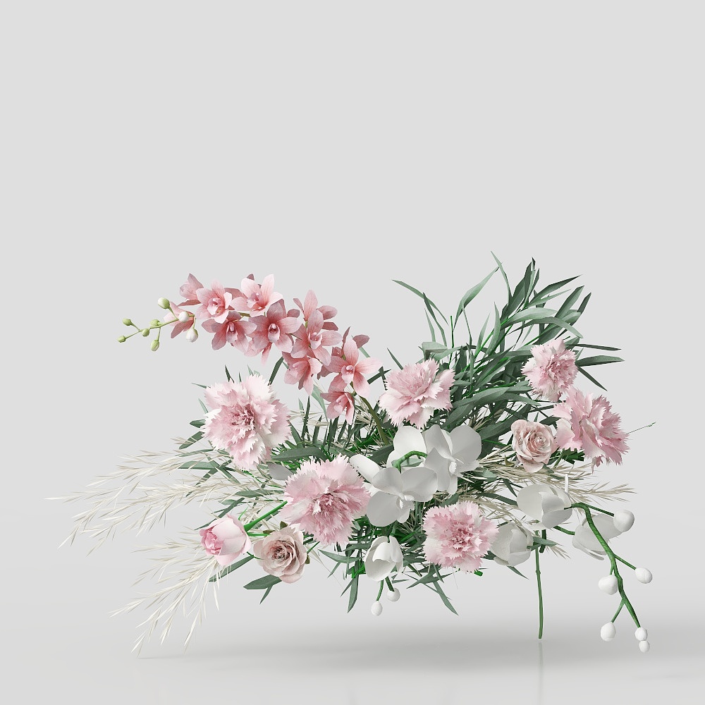 现代婚礼花艺美陈  3D模型