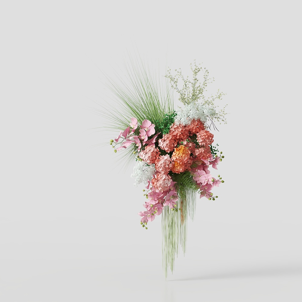 现代婚礼花艺美陈  3D模型