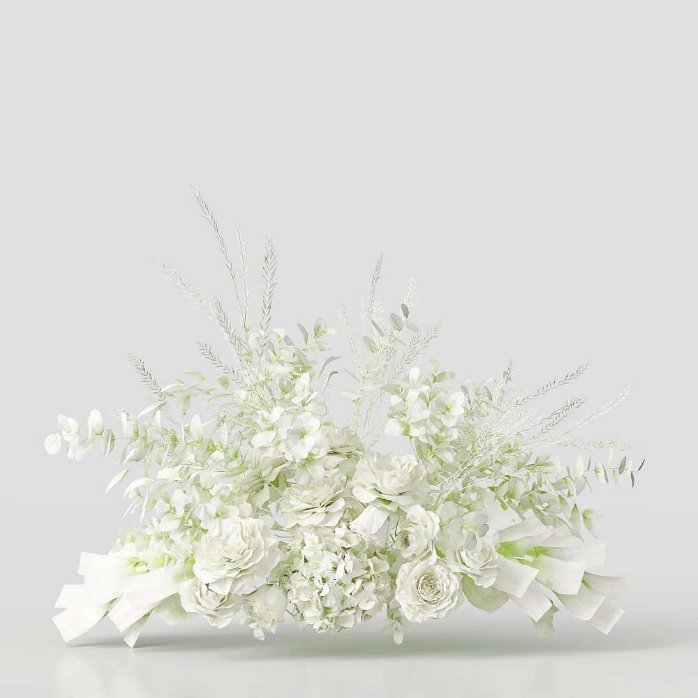 现代婚礼花艺美陈  3D模型