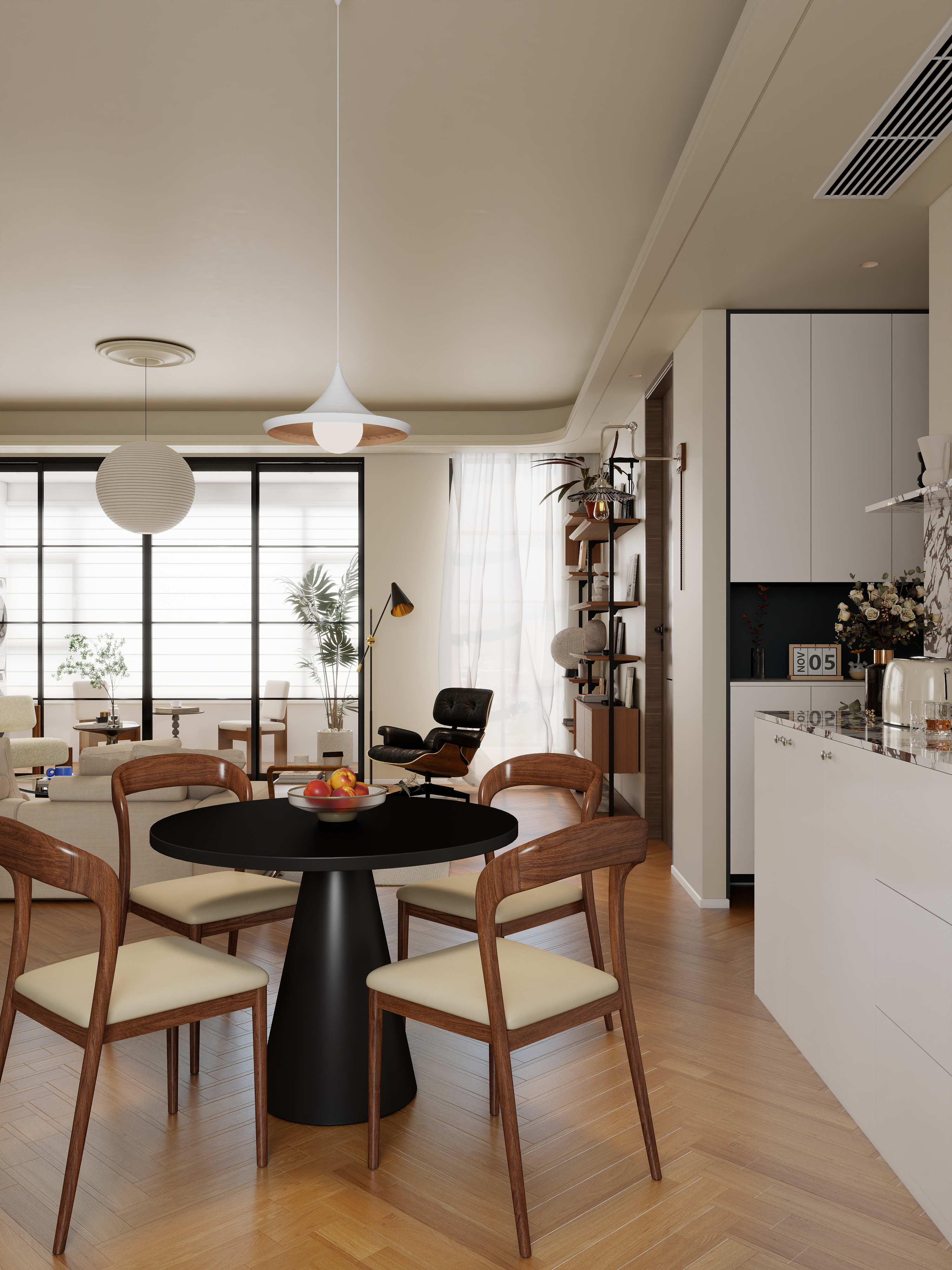 陈晓婷-118㎡3室装修效果图