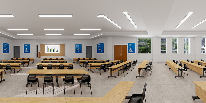 张设计l-培训室改造效果-装修设计方案