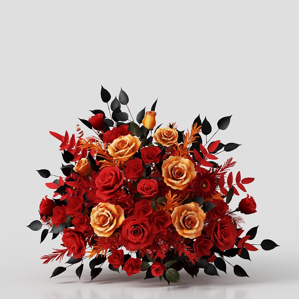 鲜花饰品 3D模型