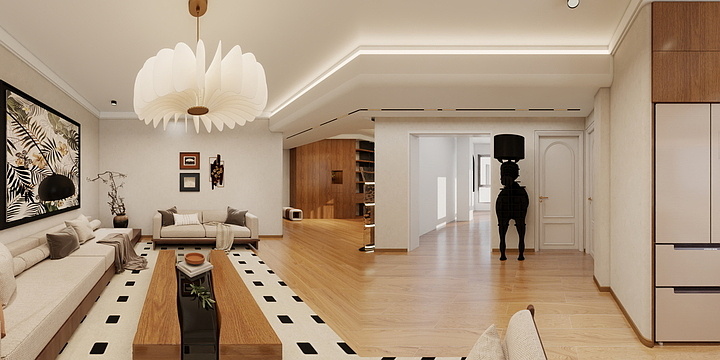 画家_沉铭-广厦城江畔语林【中古风】方案二-装修设计方案