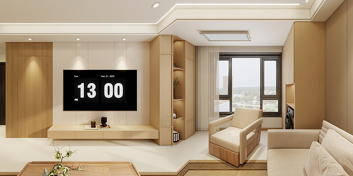 吴俊利-润唐瑞府101平米新中式-装修设计方案