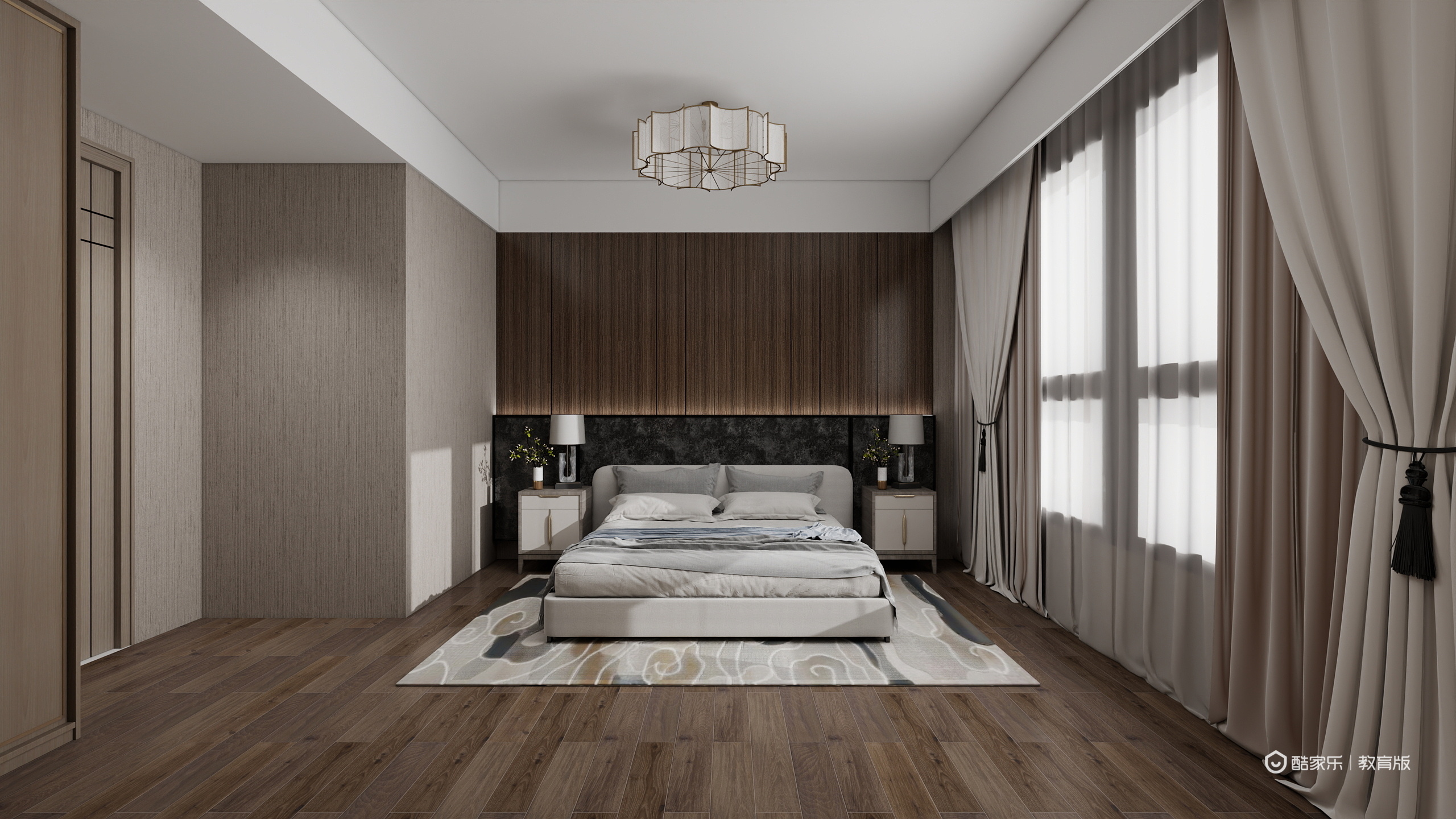 历歌-平顶山工业职业技术学院  李金香2一层主卧装修效果图第1张