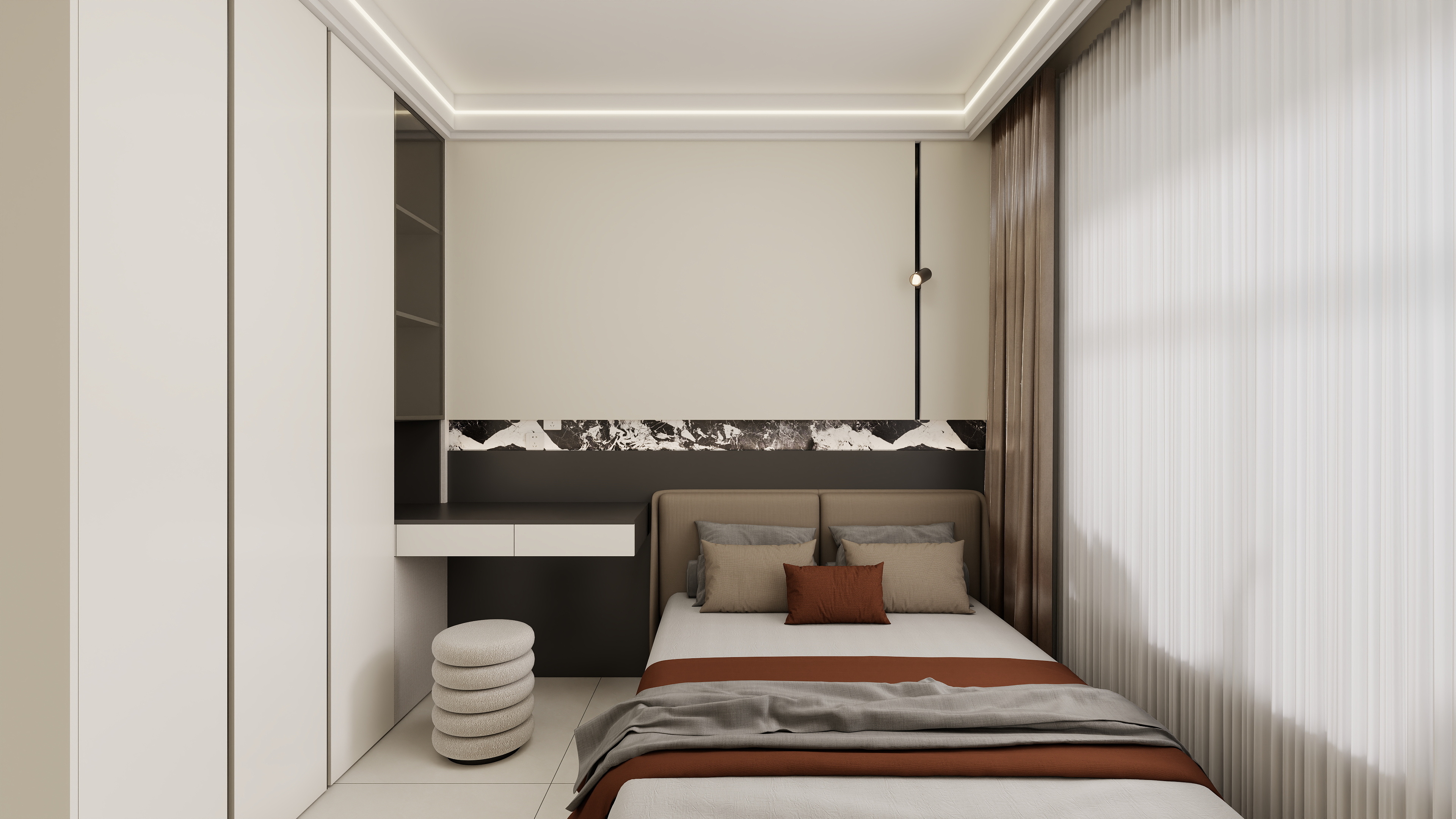 艺雅丽-82平现代简约装修效果图