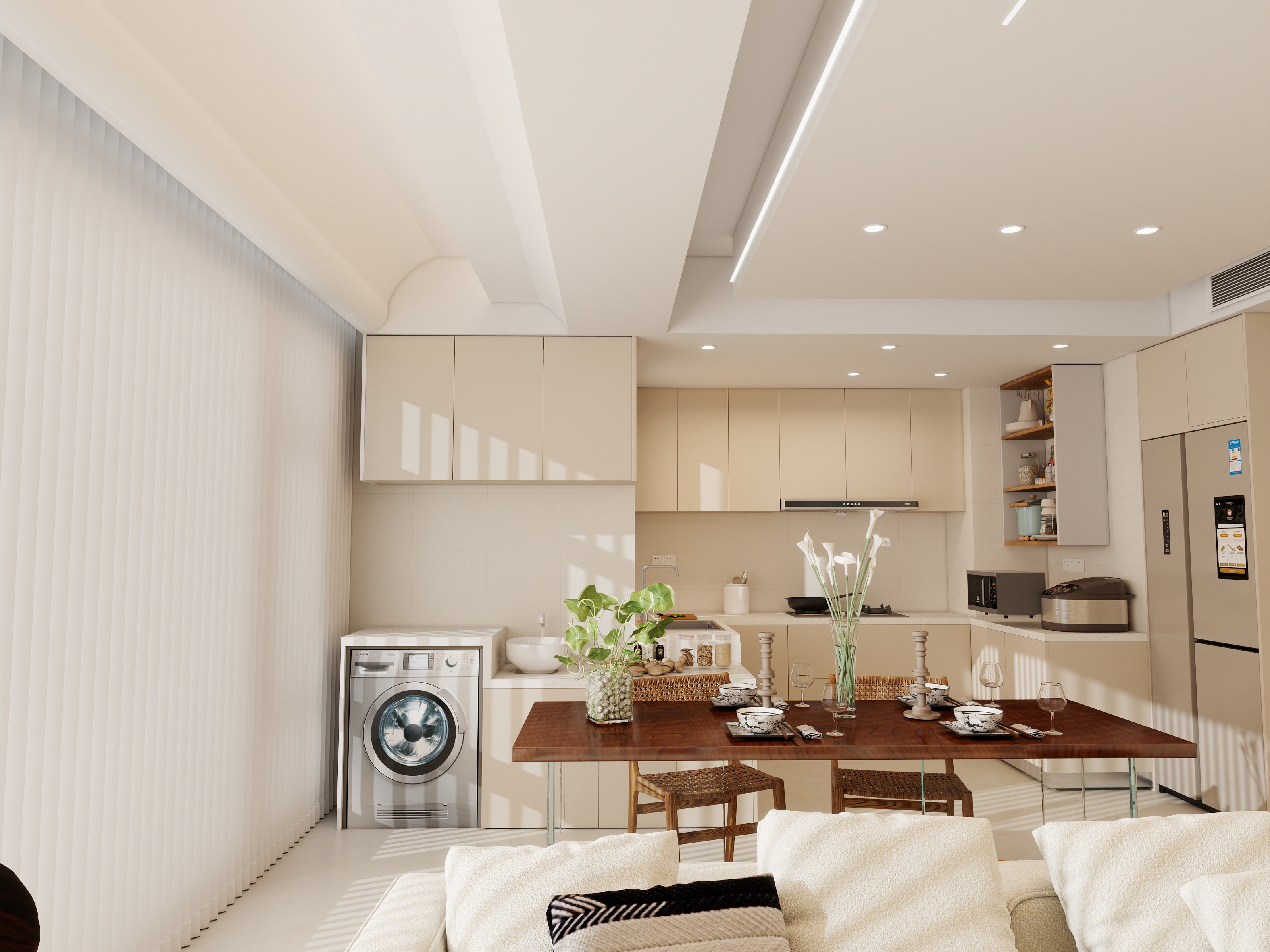 李寰喜-效果图-120平方，套三-成都光华天玺黄兄弟-装修设计方案