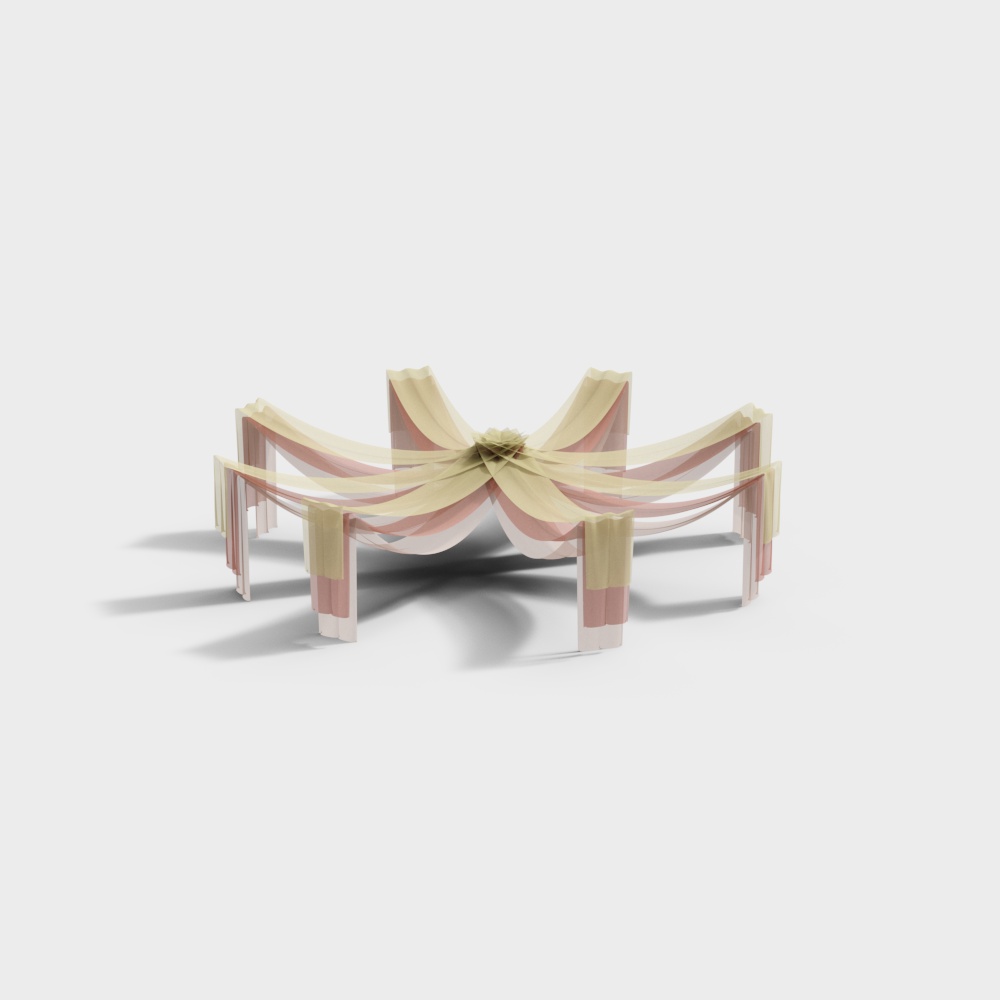 婚庆帷幔吊顶3D模型