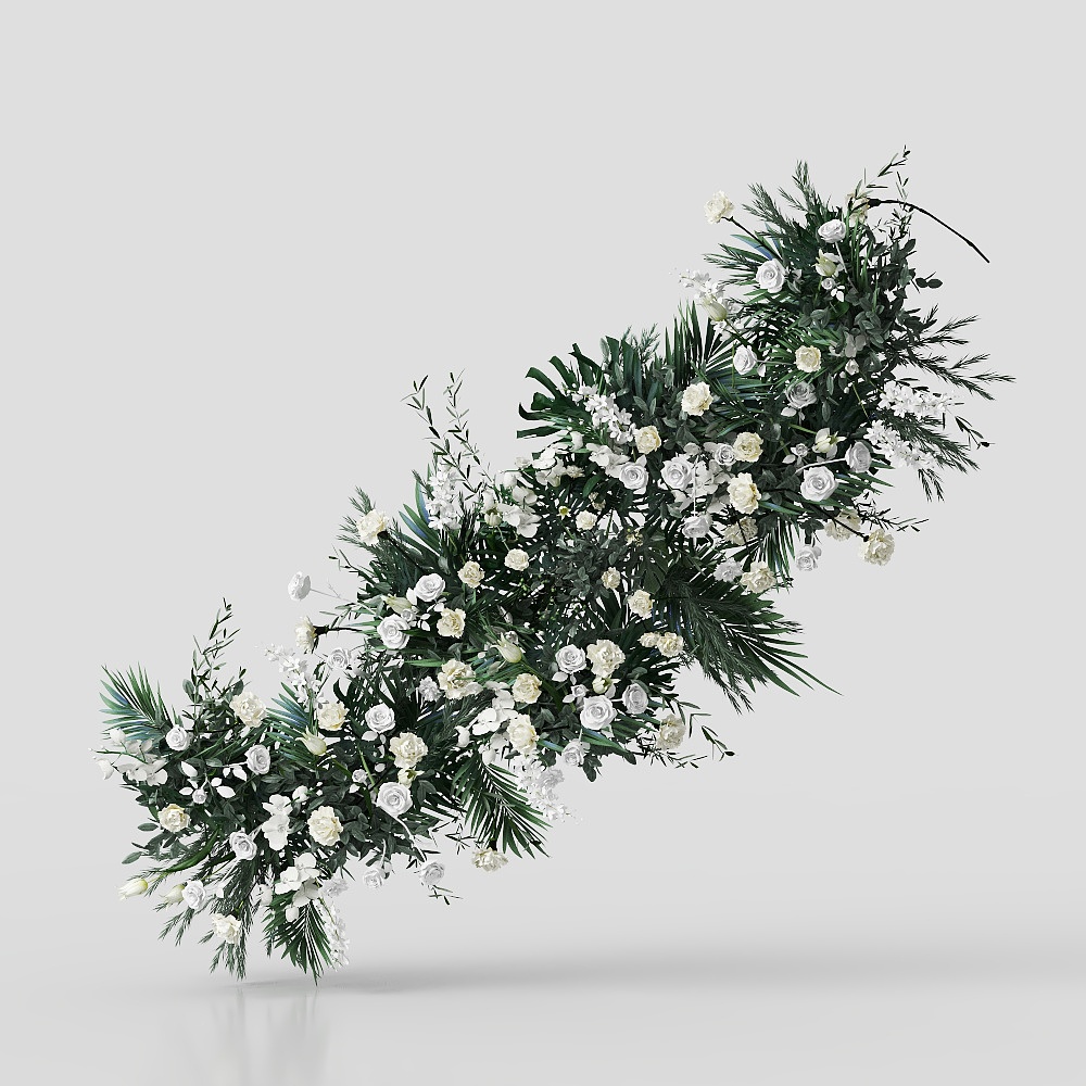 背景墙装饰花3D模型