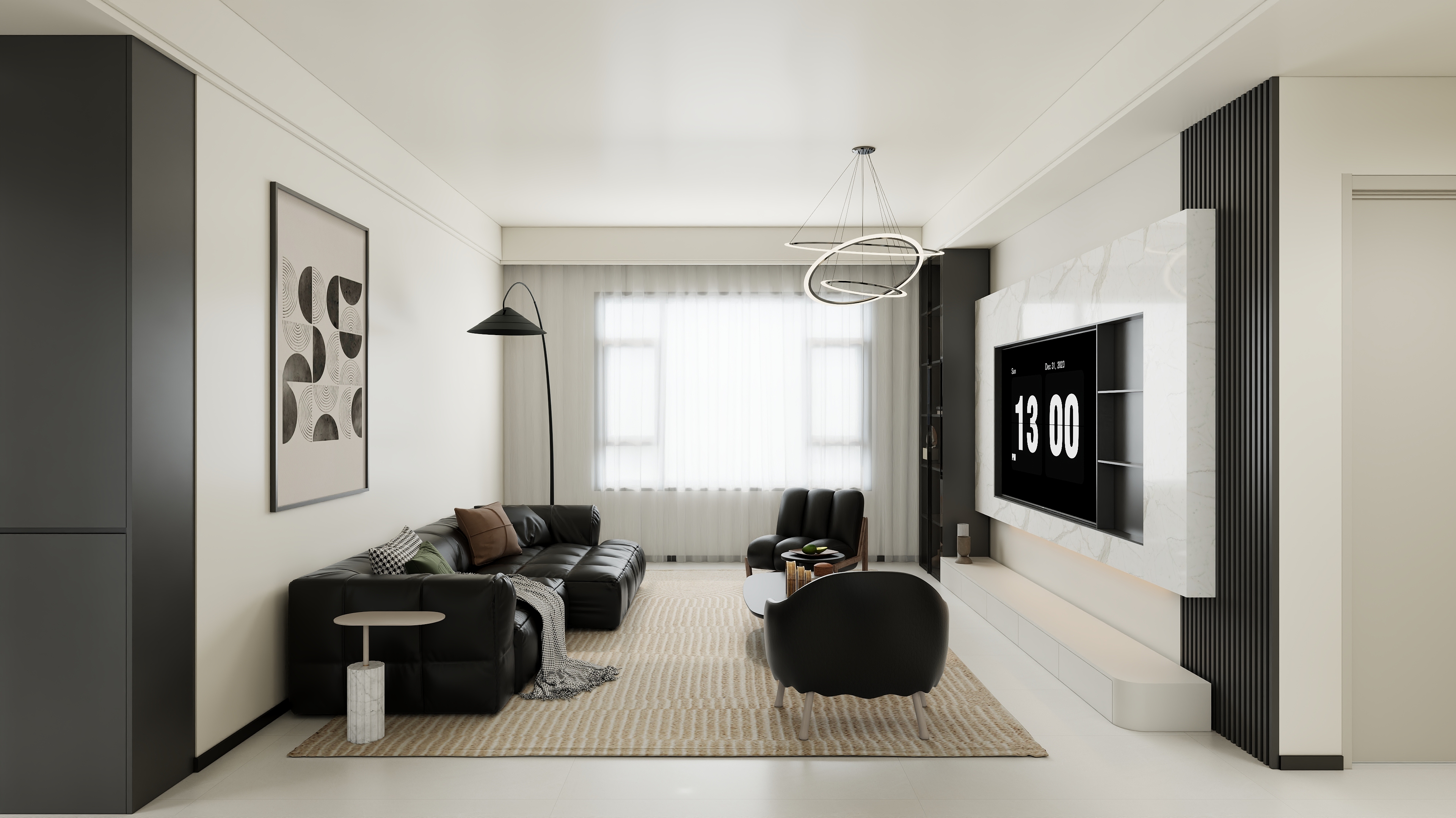 叁川空间设计-94㎡3室-装修设计方案