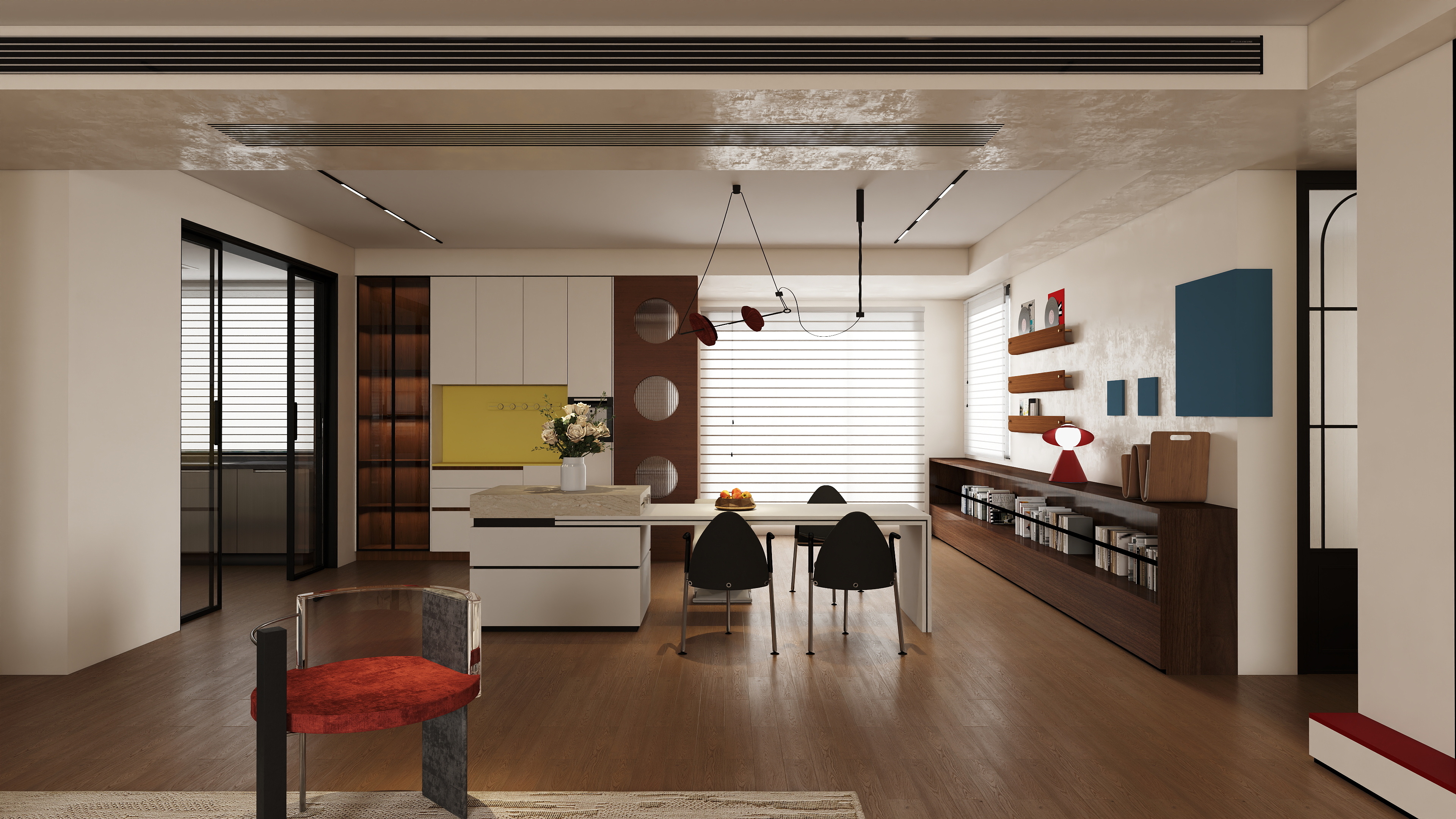 大金空调官方-「几何叙事」180㎡大平层｜包豪斯主义融合中古岁月-装修设计方案