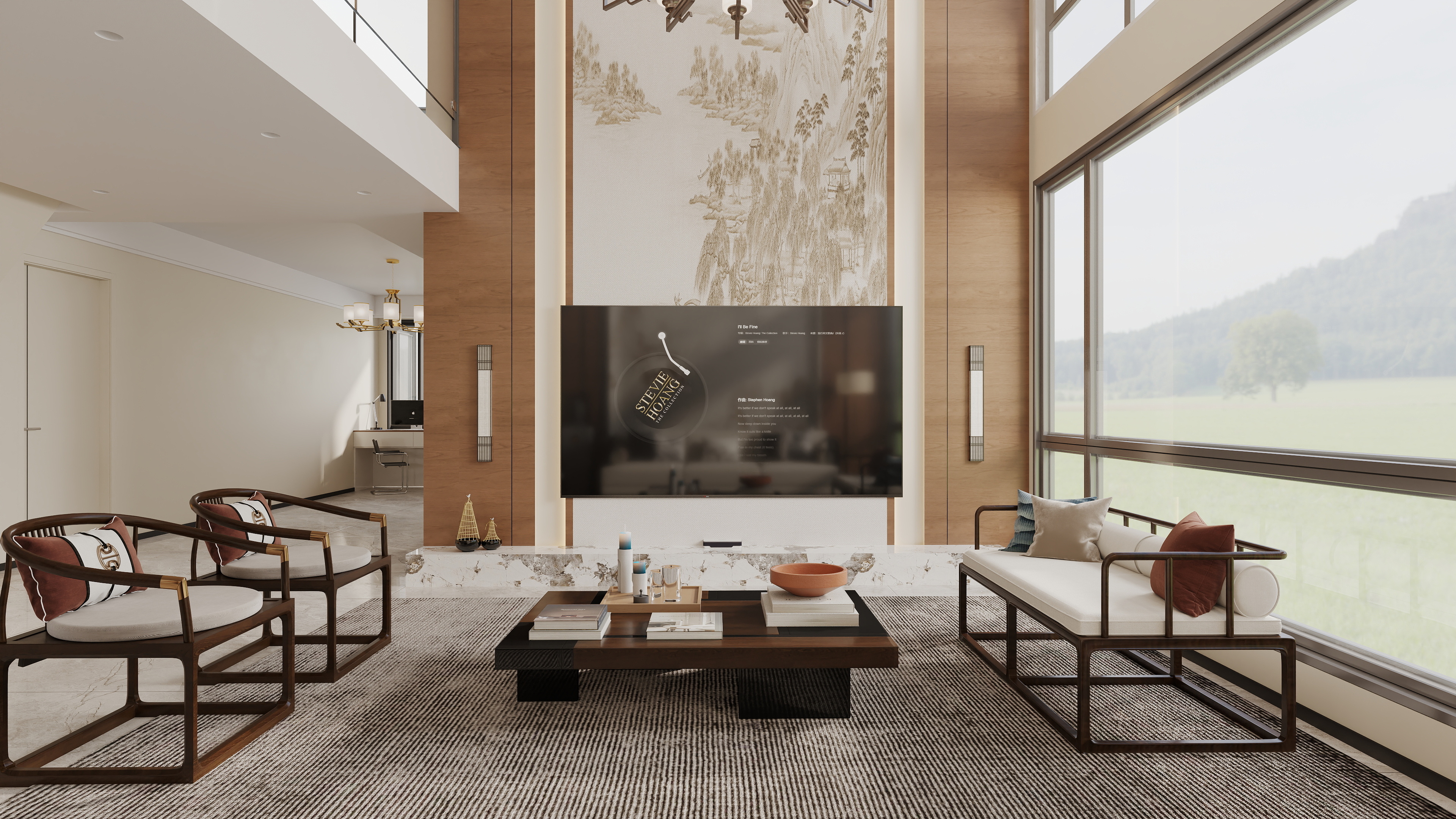 一风效果-万山华府176㎡2室装修效果图