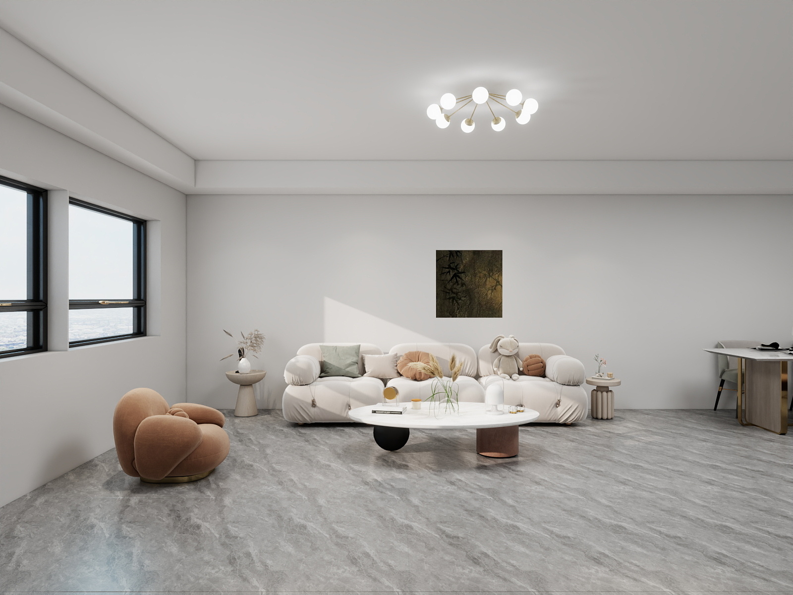 吴爽-137m²现代轻奢风格设计装修效果图