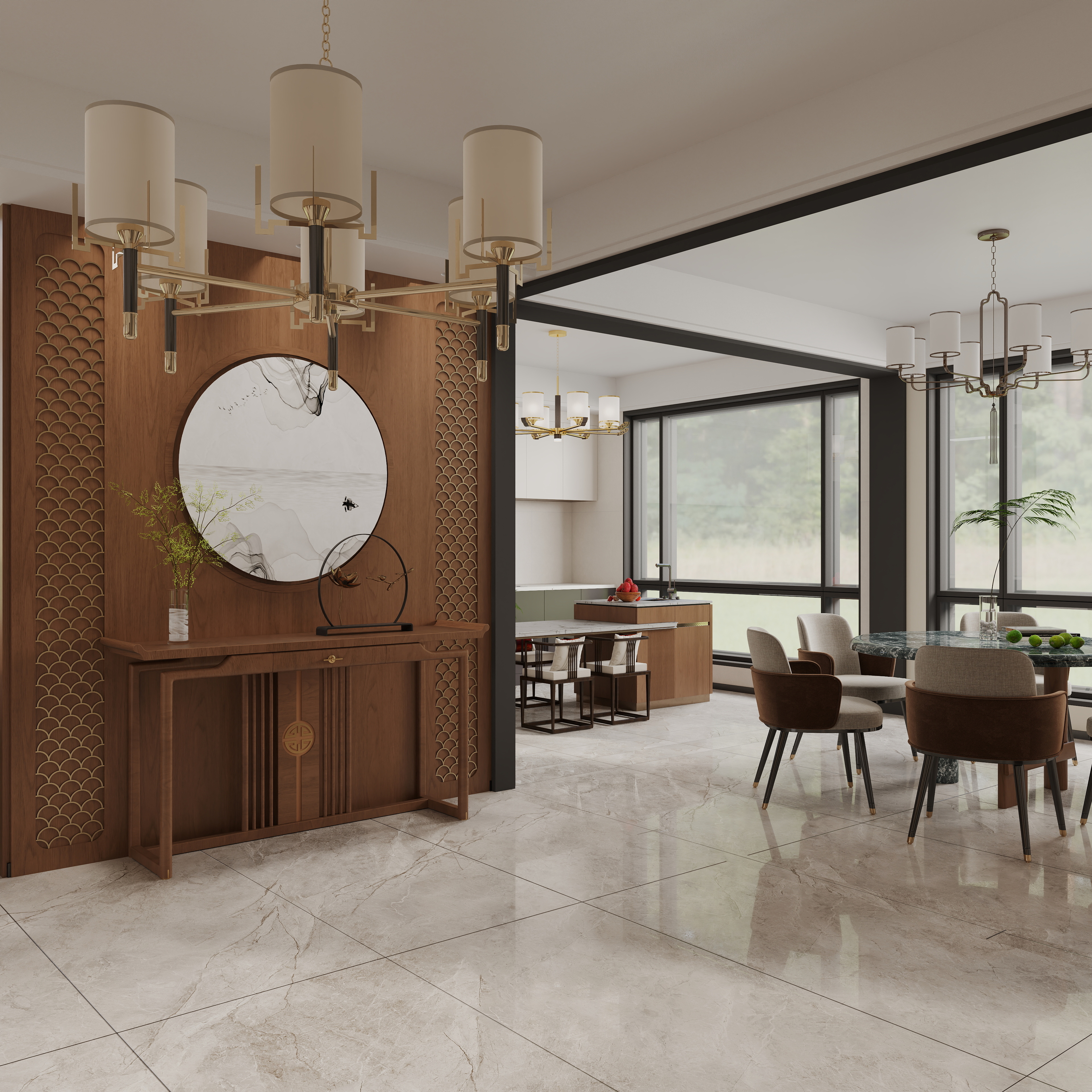 一风效果-万山华府176㎡2室装修效果图