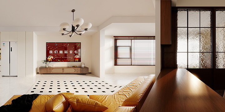 设计师--王攀-中古风-万科星图光年轩7-1103-方案五-装修设计方案