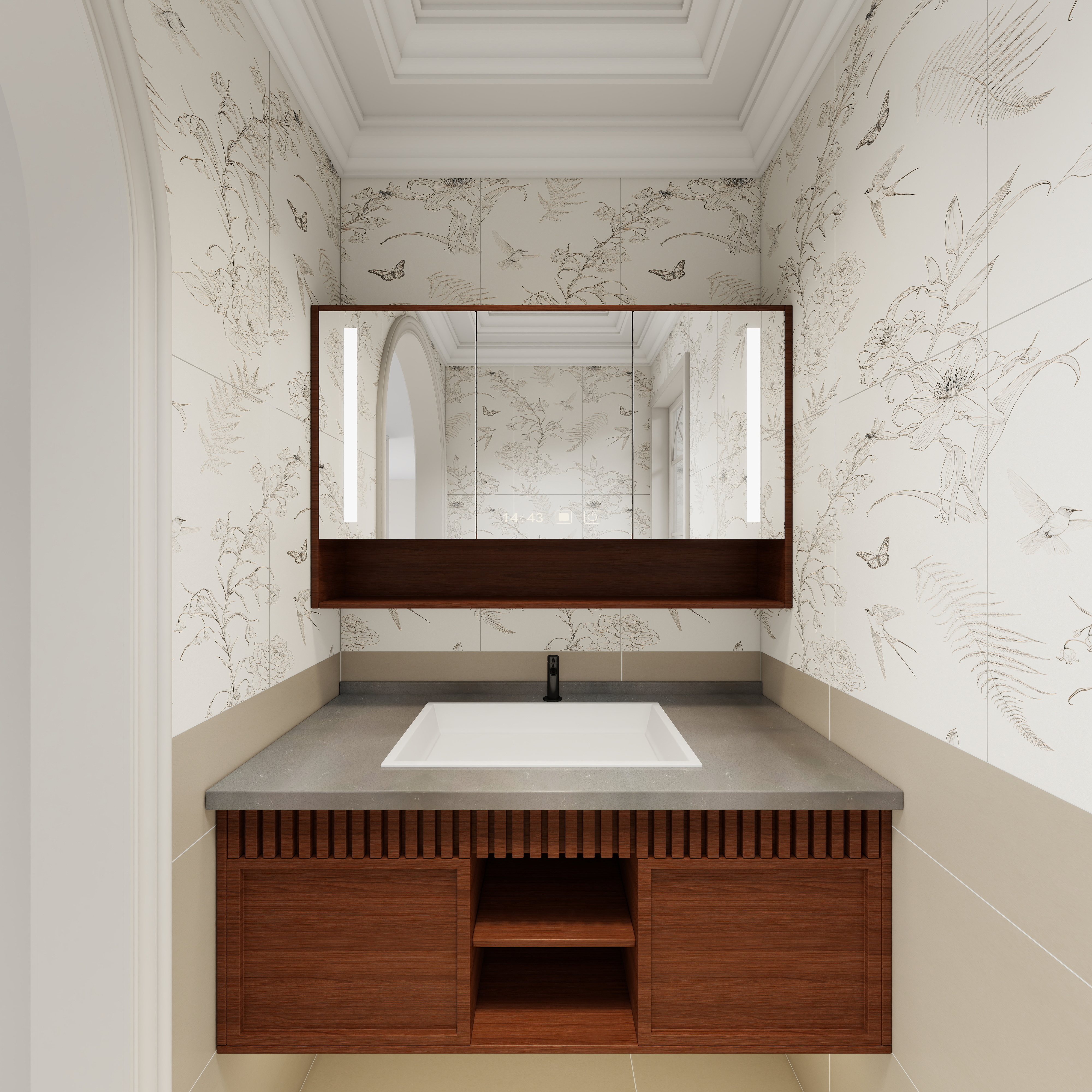 张岩-鹿鸣湾复式楼美式田园二层盥洗区装修效果图第2张