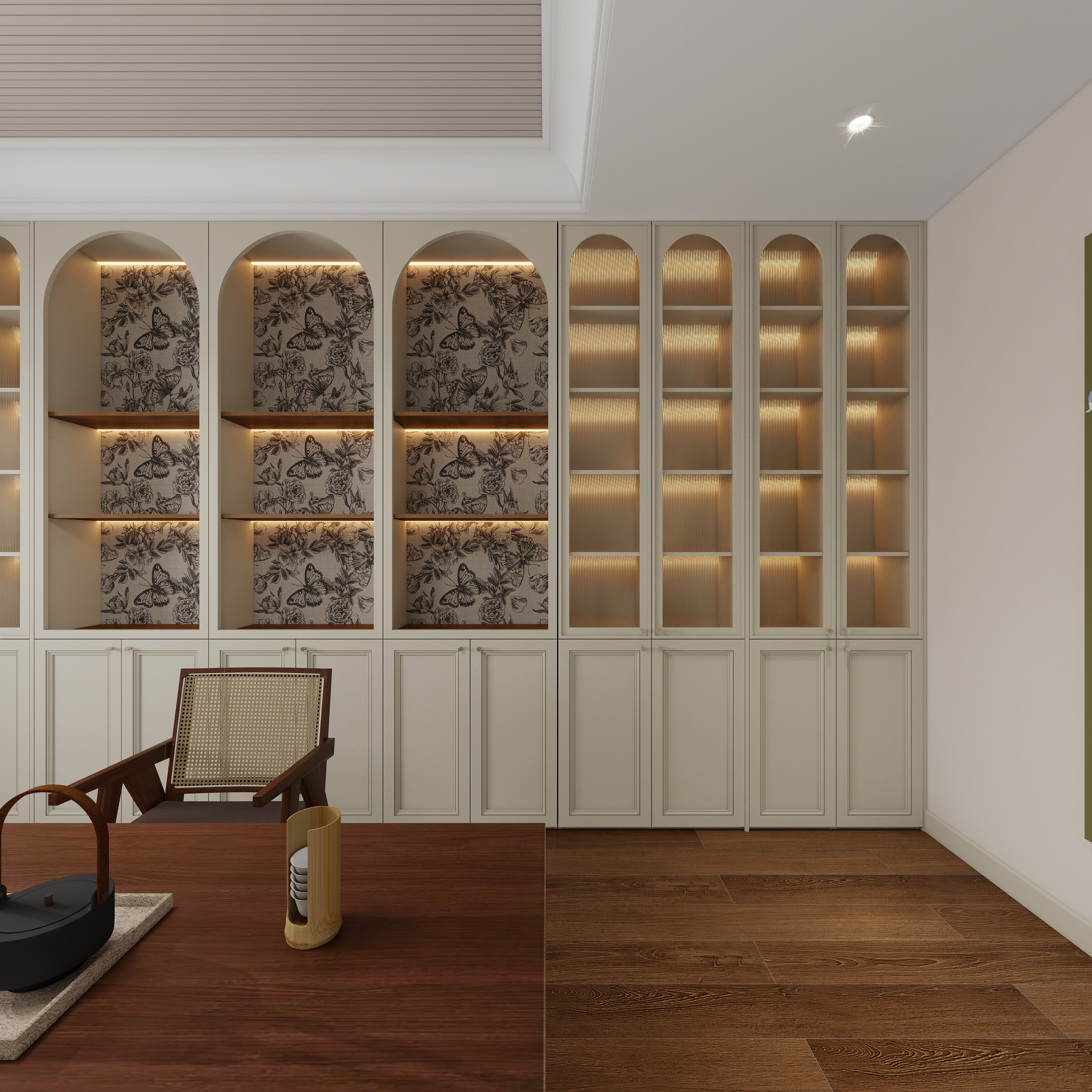 张岩-鹿鸣湾复式楼美式田园一层多功能室装修效果图第4张