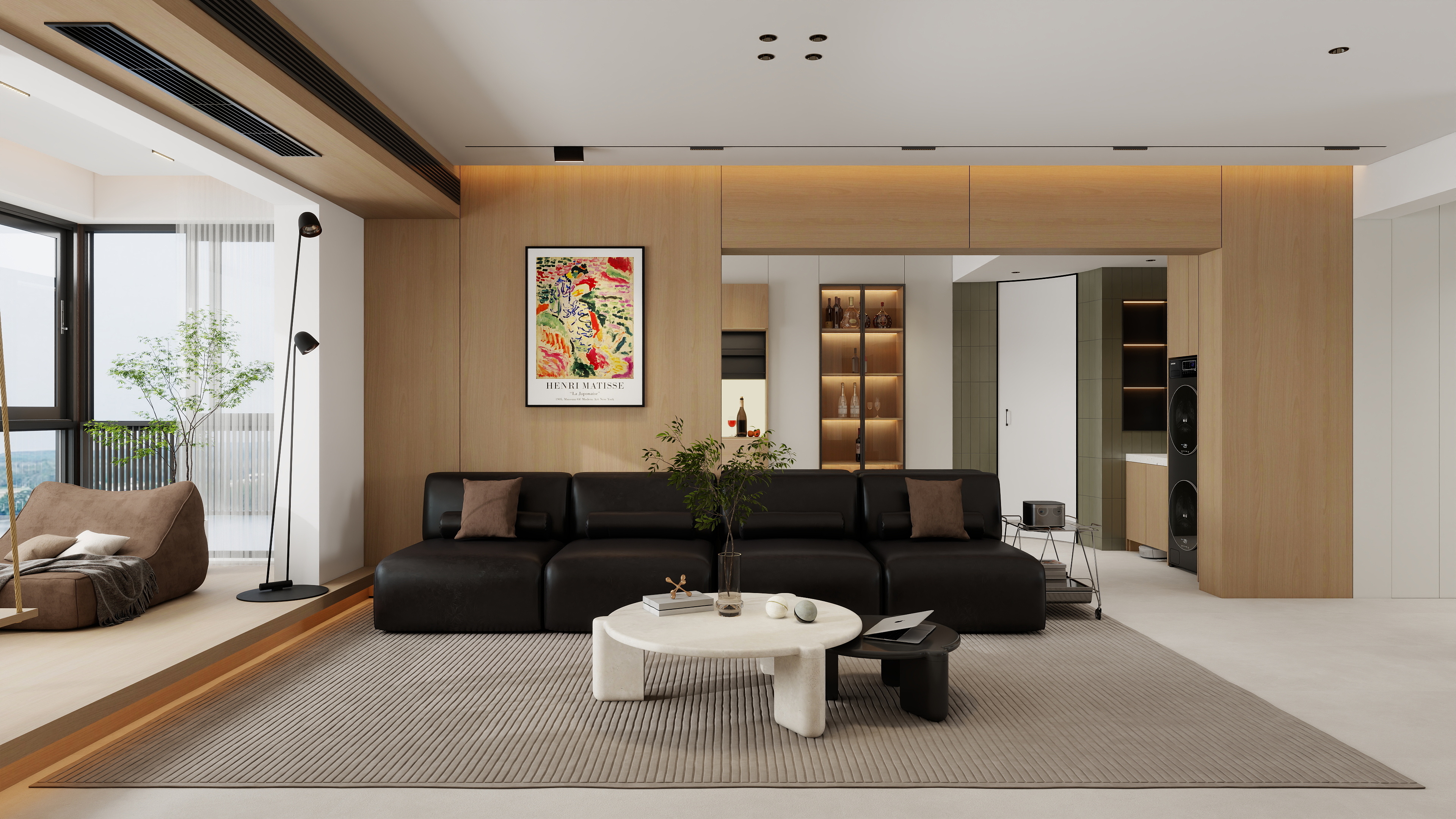 张煜强煜境设计-164平米原木极简大平层-装修设计方案