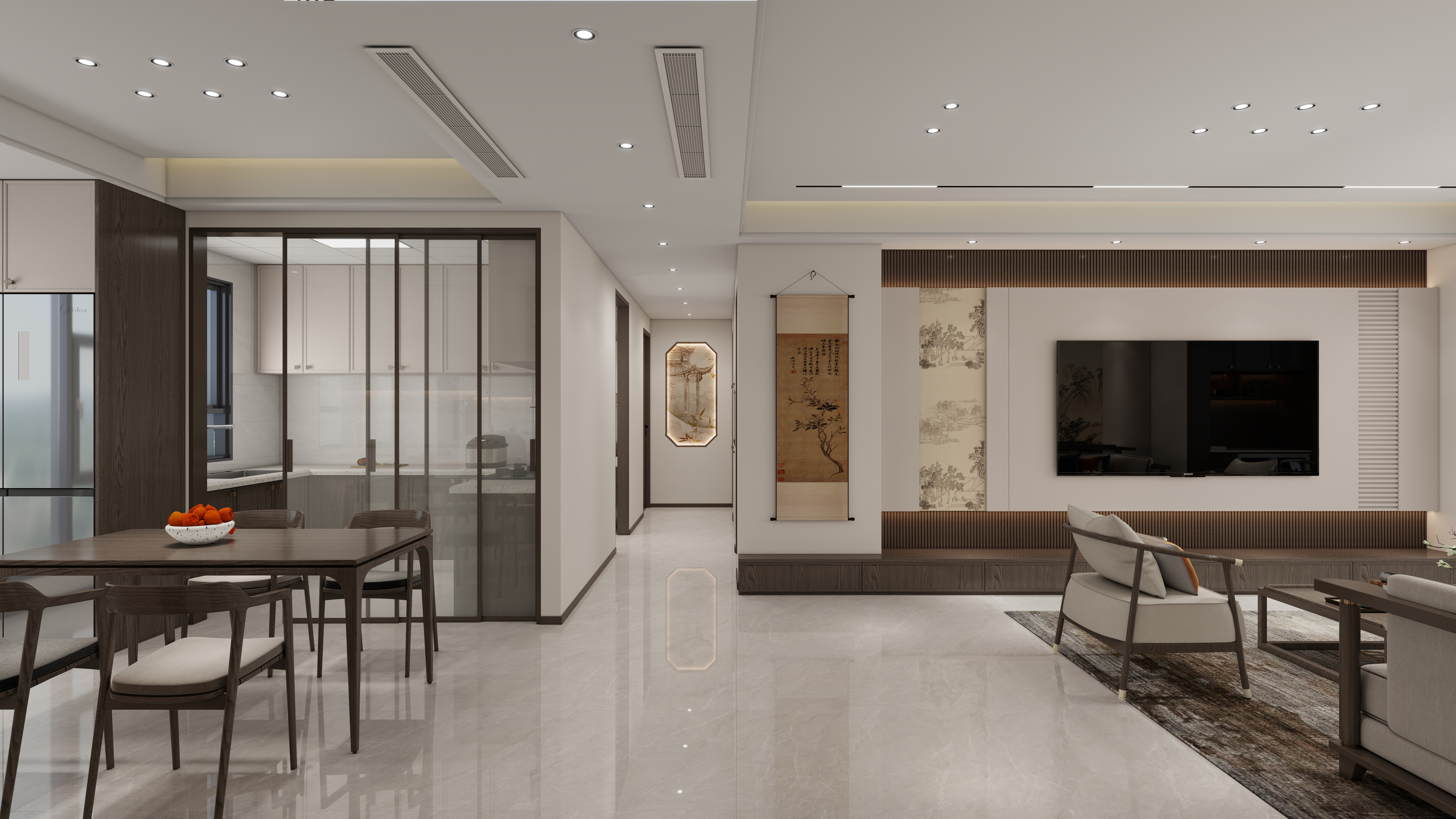 刘冬沂-滨河御府11-2-501-新中式-挂画-装修设计方案